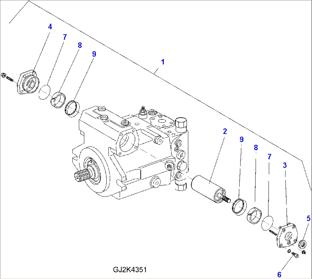 HYDRAULIC PUMP (20KM/H) (INNER PARTS) (3/8)