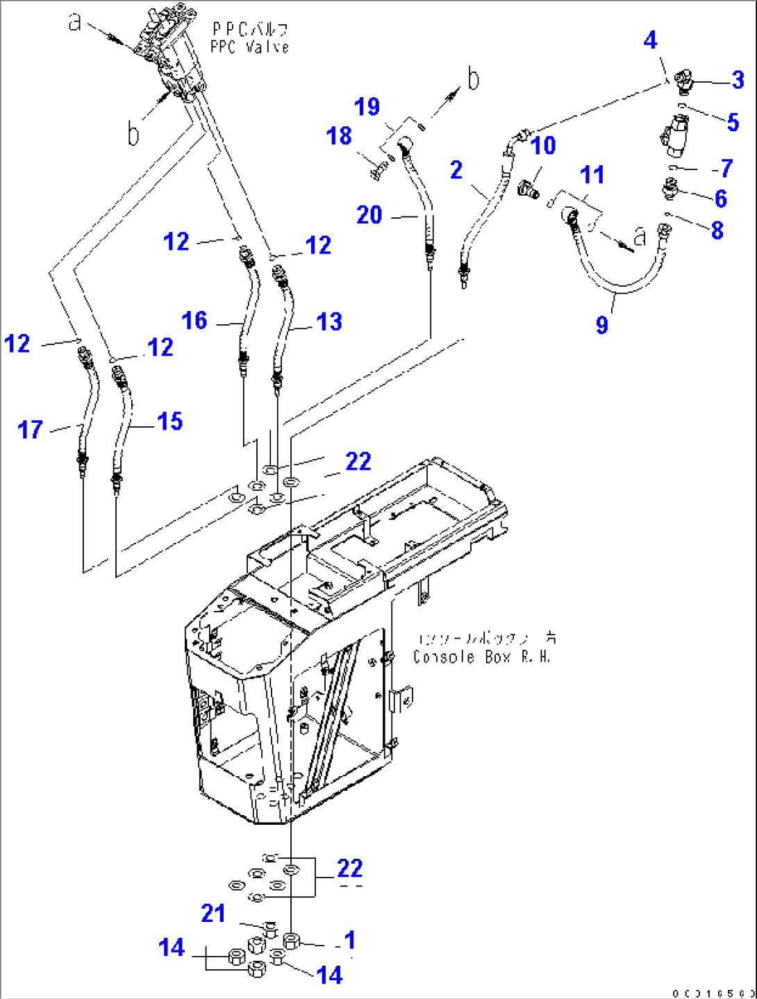 FLOOR (LOADER CONTROL) (2/2) (HOSE) (FOR 2-LEVER)