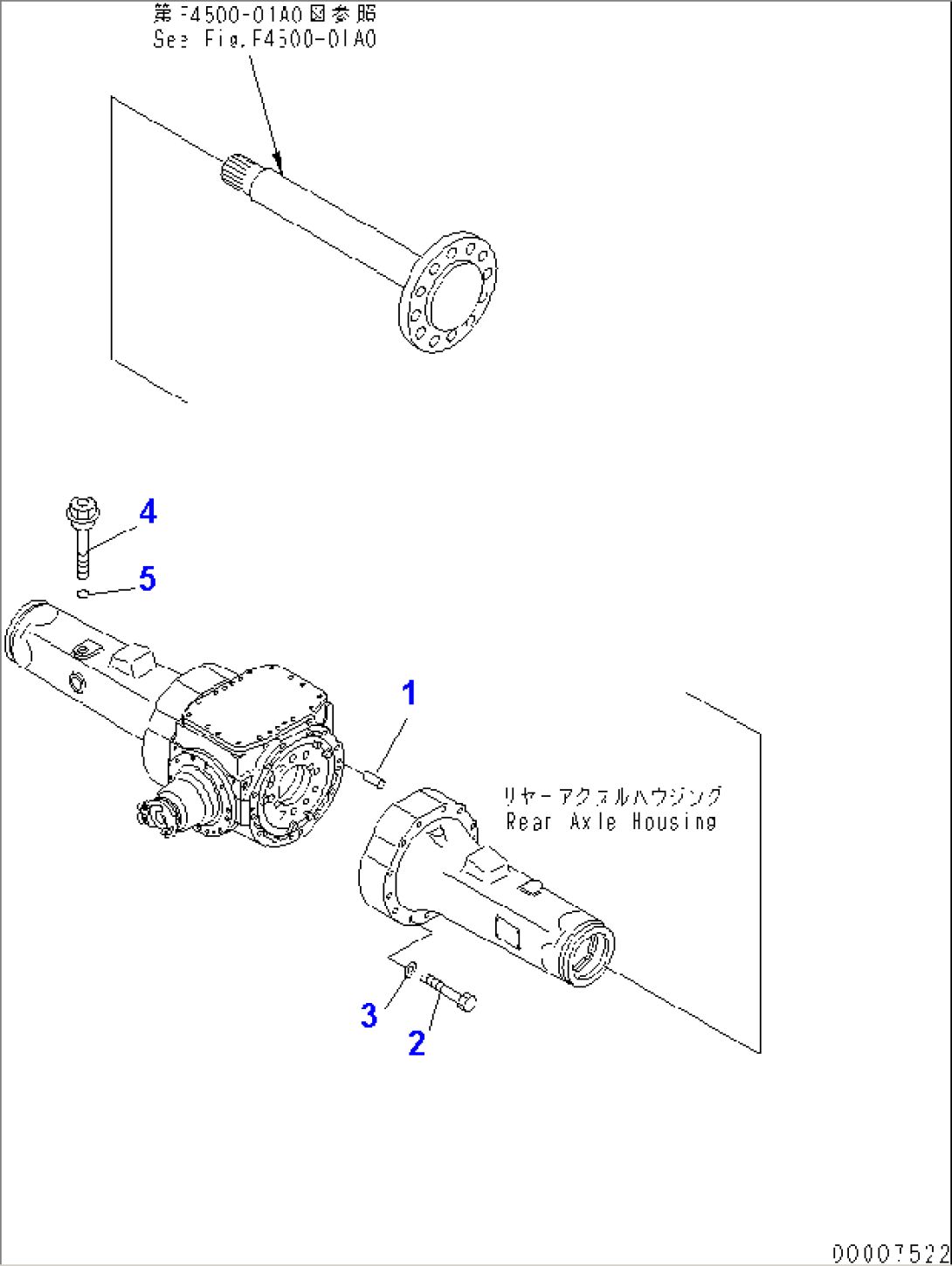 REAR AXLE (MOUNTING PARTS) (FOR JT150WAC)