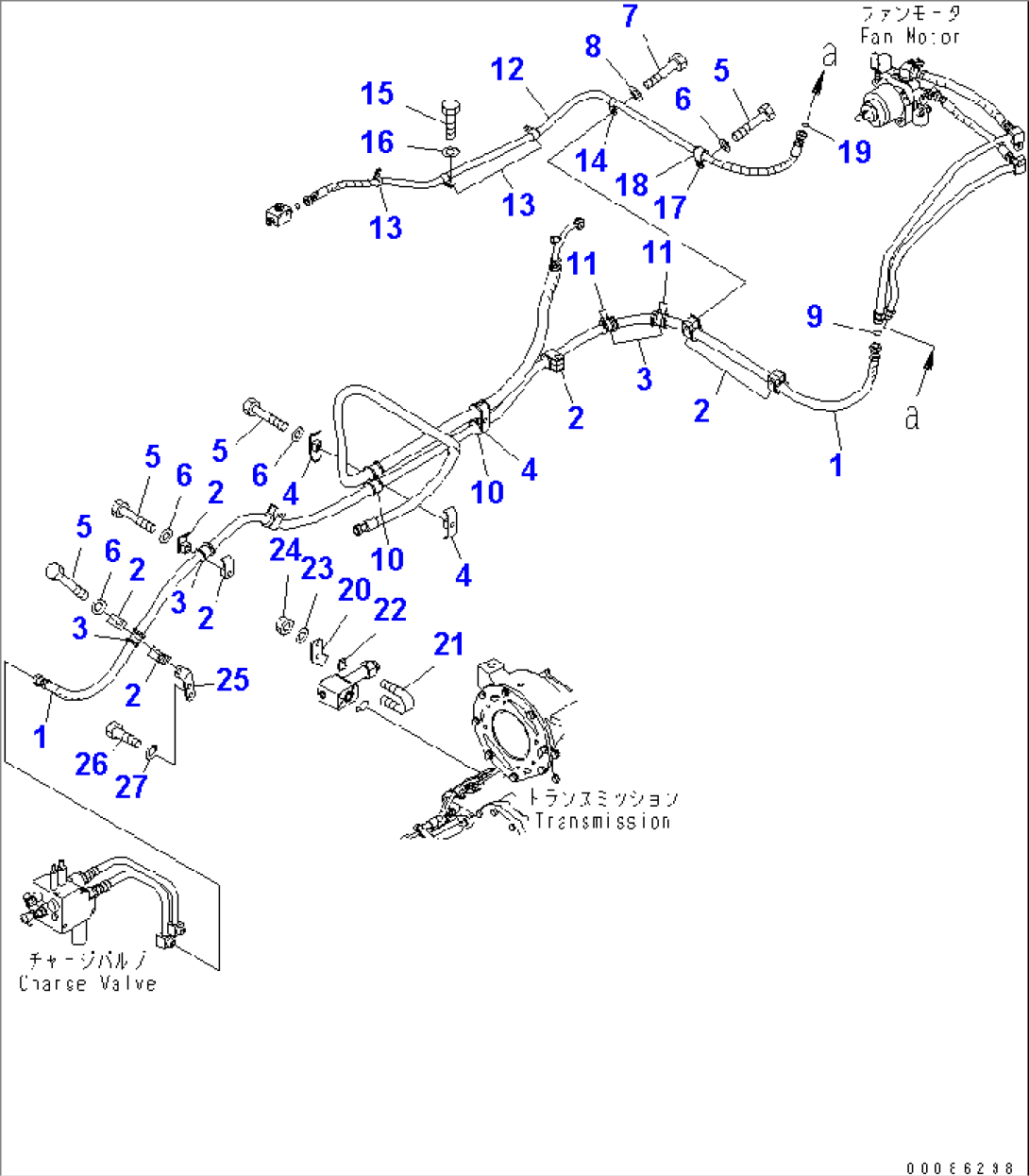 FAN DRIVE PIPING(#90001-)