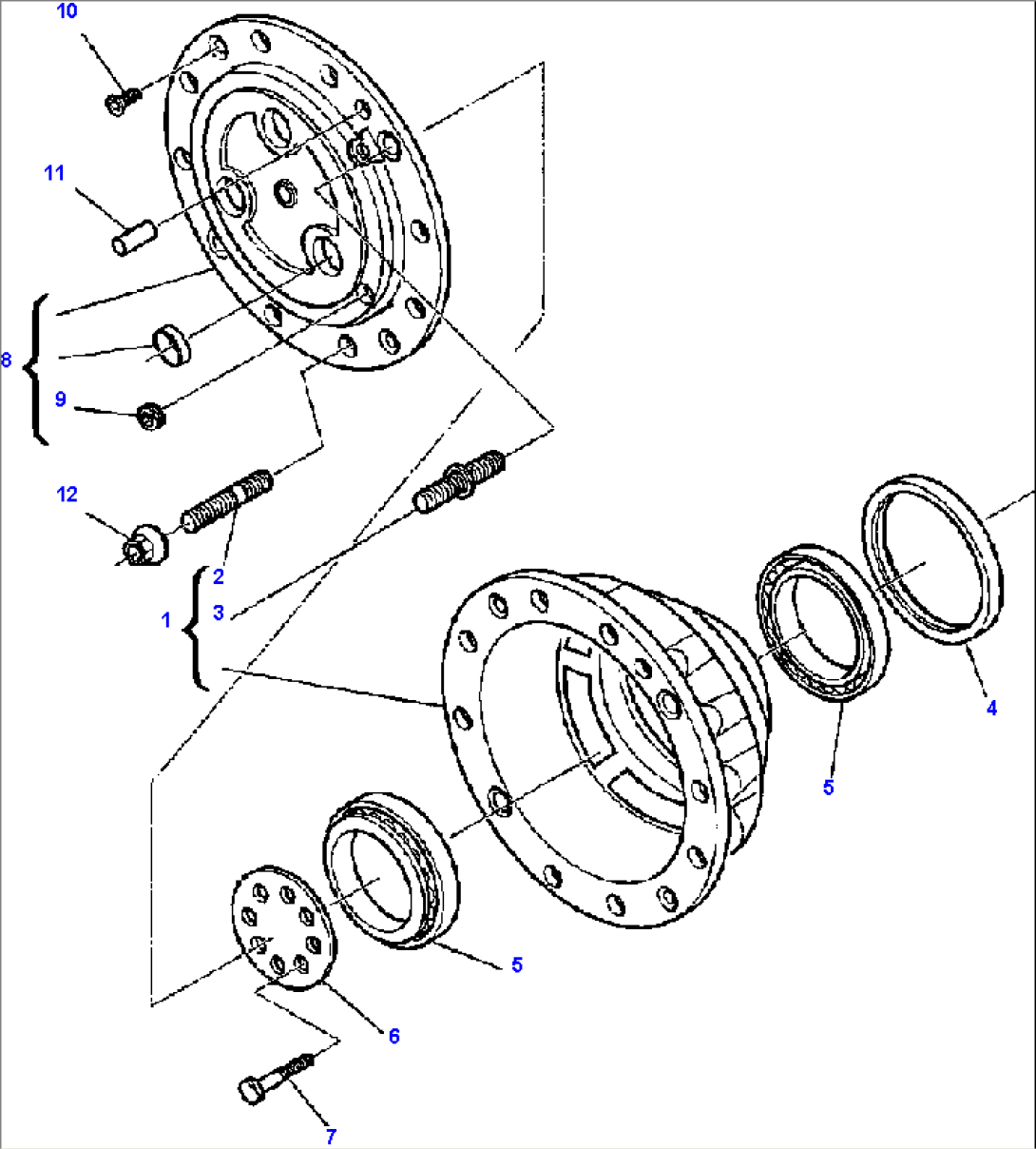 FIG. F3440-01A0 FRONT AXLE (2WD) - WHEEL HUB