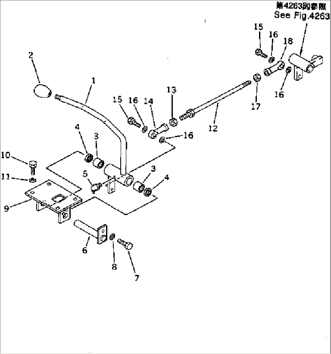 WORK EQUIPMENT CONTROL LINKAGE (1/2) (FOR BLADE)