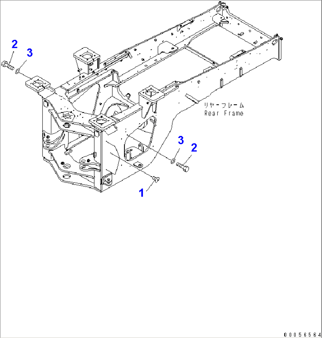 BAR LOCK AND COVER (REAR FRAME CAP) (FOR EXCEPT JAPAN)(#65001-)