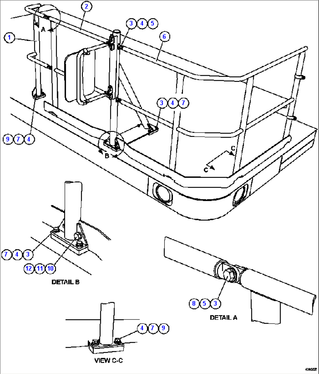 RH DECK HANDRAILS