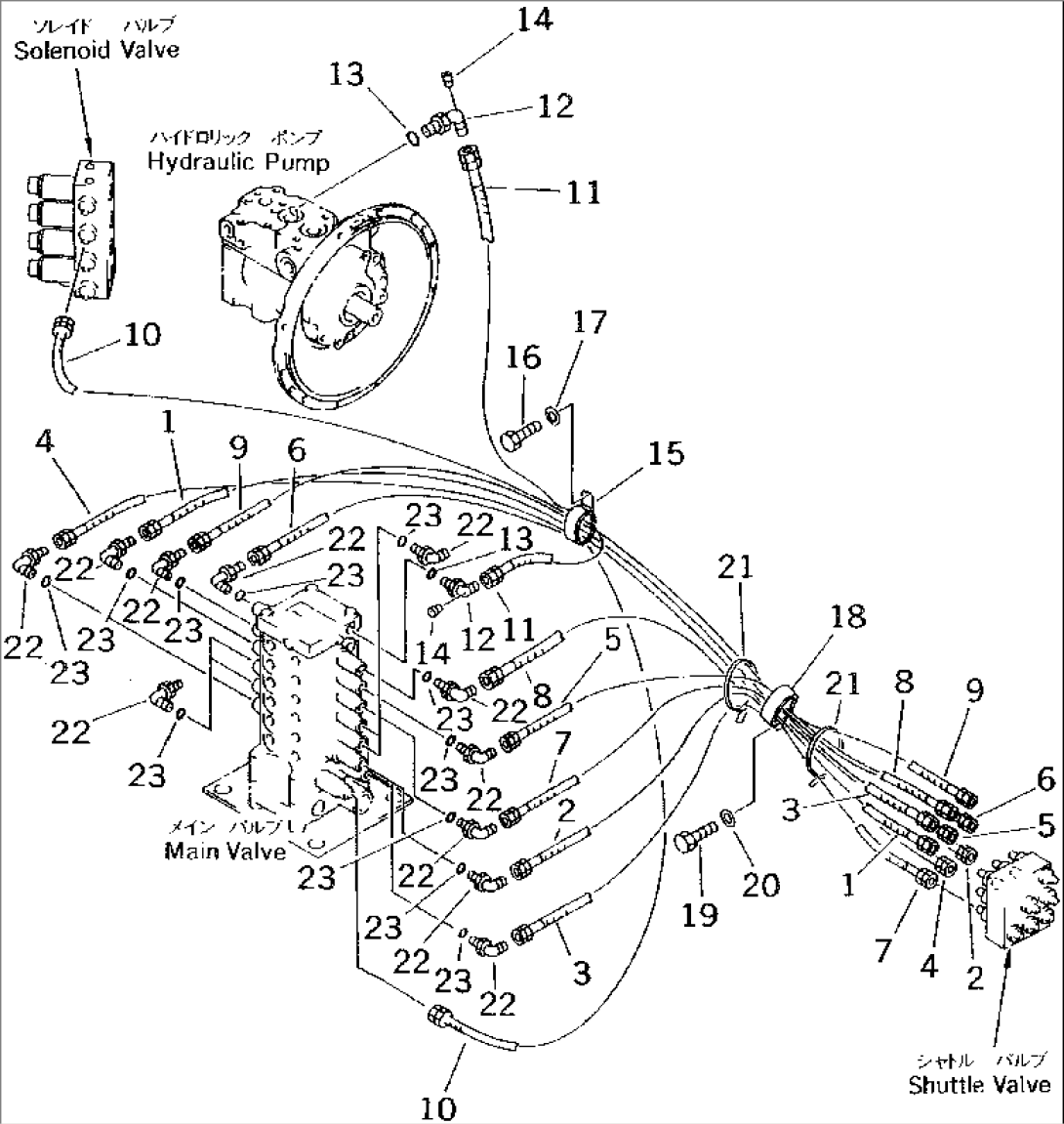 P.P.C. MAIN LINE (FOR QUICK COUPLER)(#45001-52373)