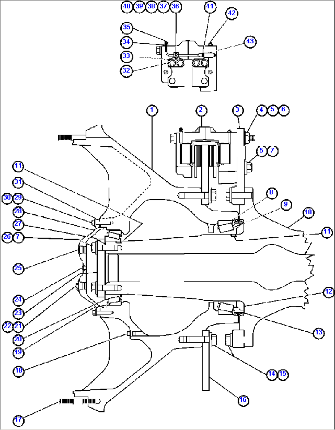 SPINDLE, HUB & BRAKE ASSEMBLY (EG3935)