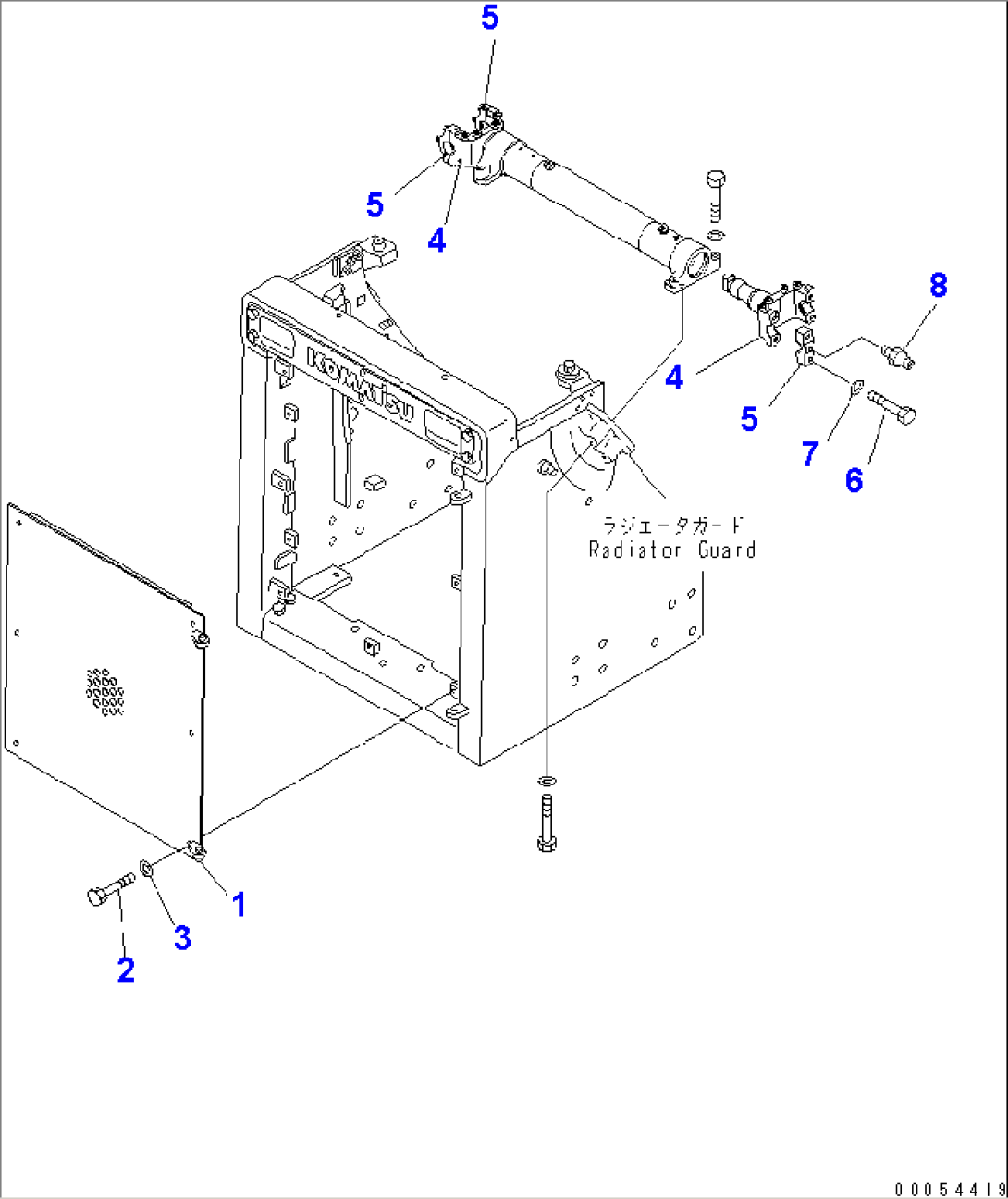 RADIATOR MASK AND CYLINDER STAY YOKE (FOR SHUTTER)(#37647-)