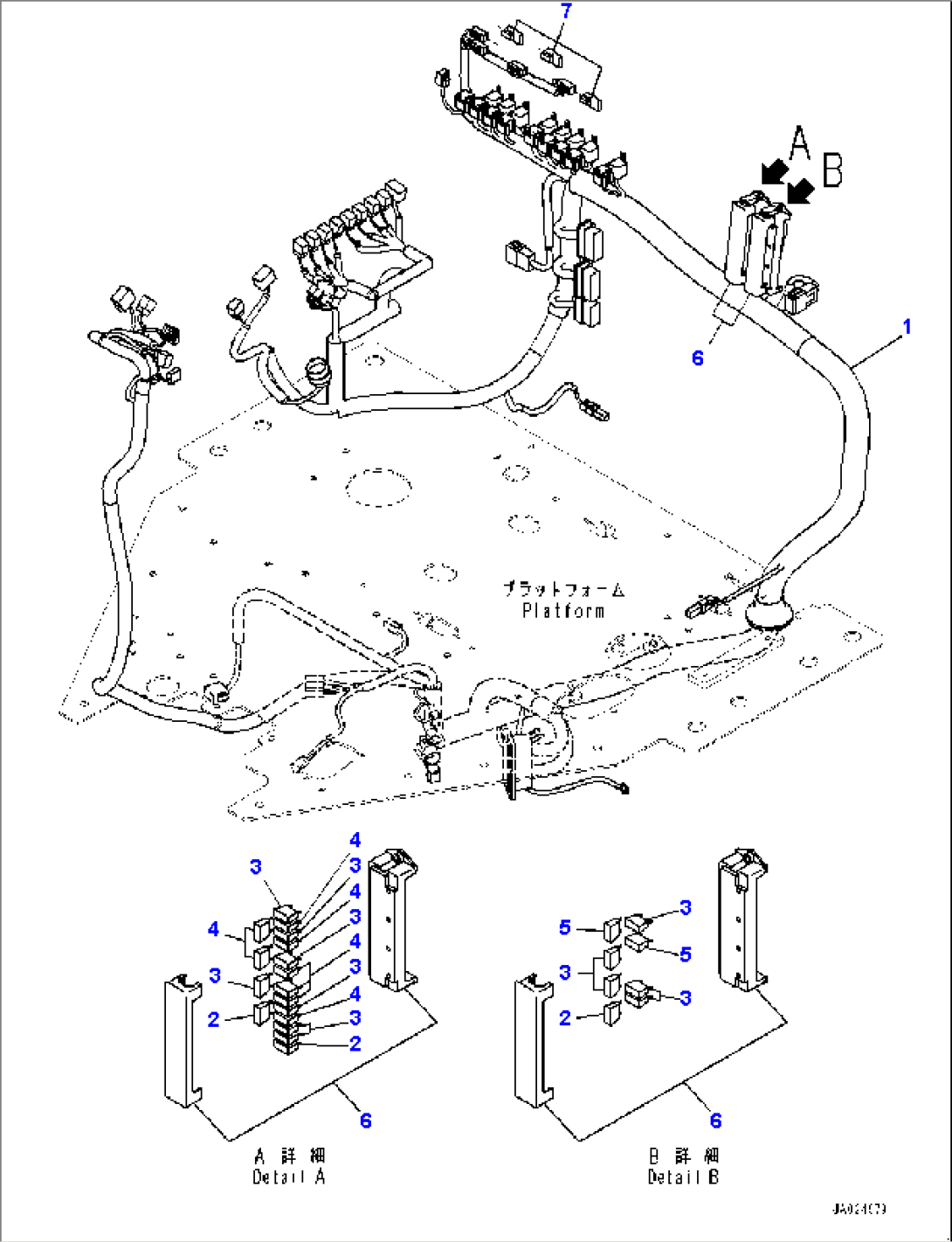 Floor Frame, Floor Wiring Harness (#1001-)