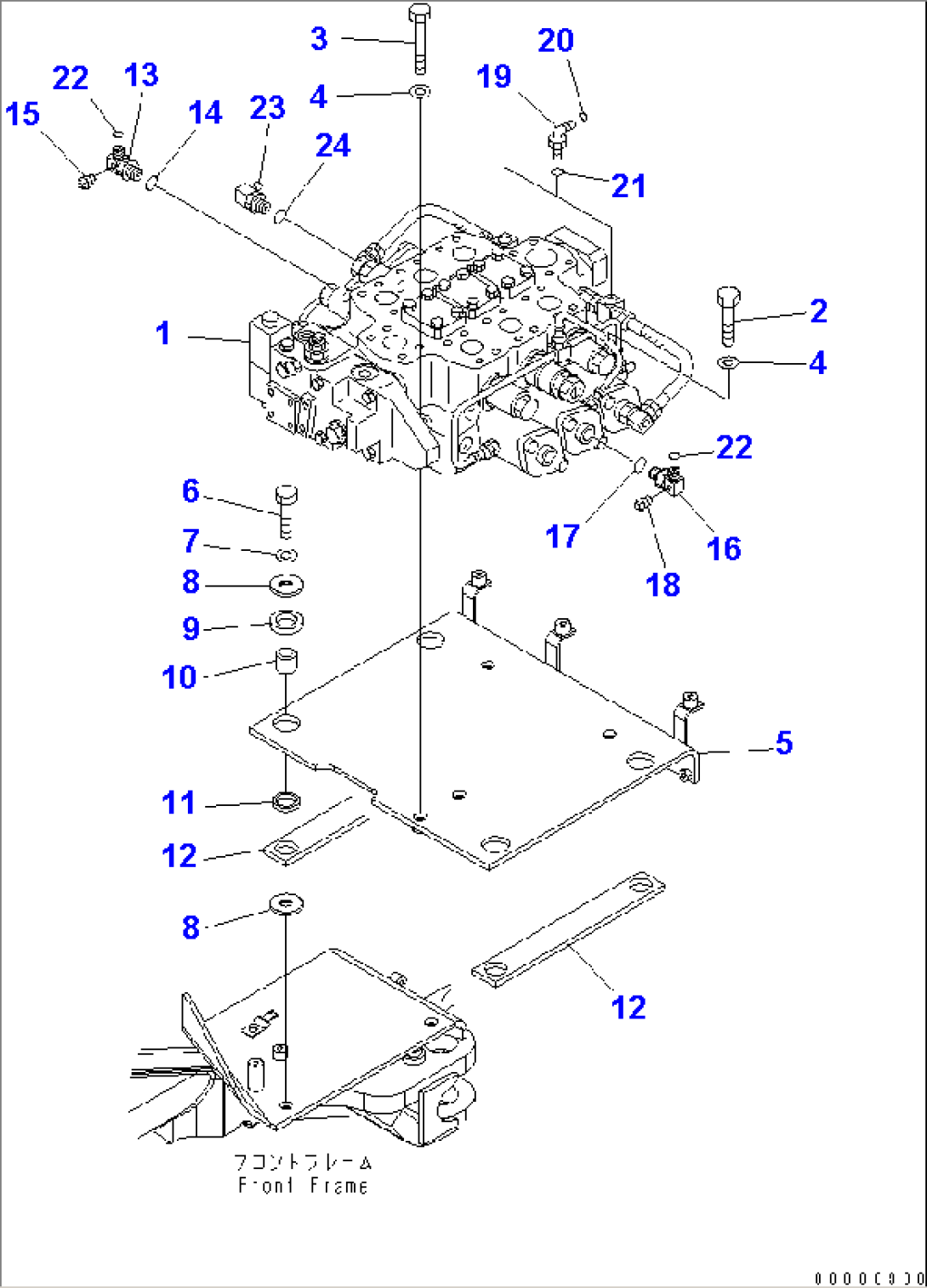 MAIN VALVE (FOR 3-SPOOL VALVE)