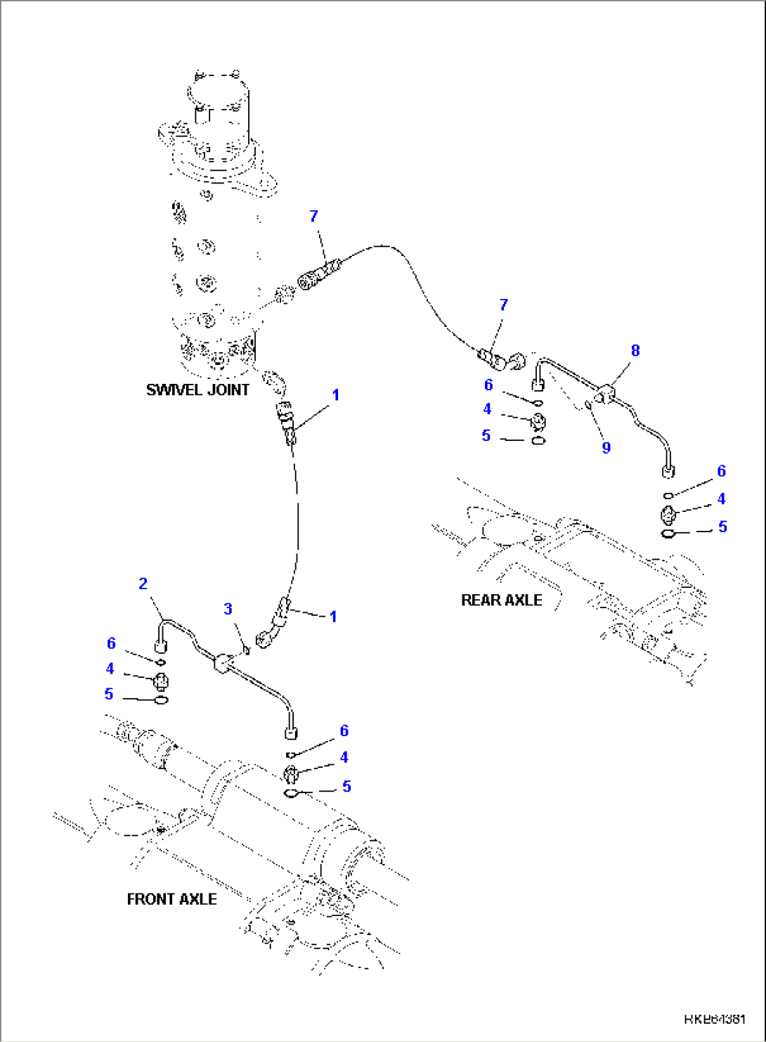 BRAKE CIRCUIT, LOWER LINE (1/2)