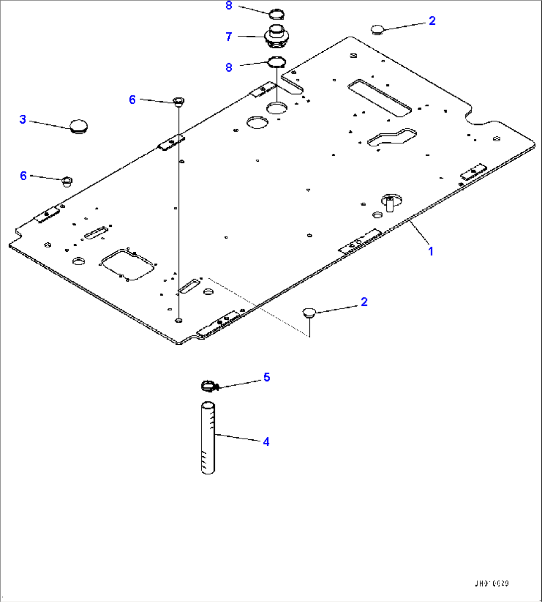 Cab, Floor, Frame (#451080-)