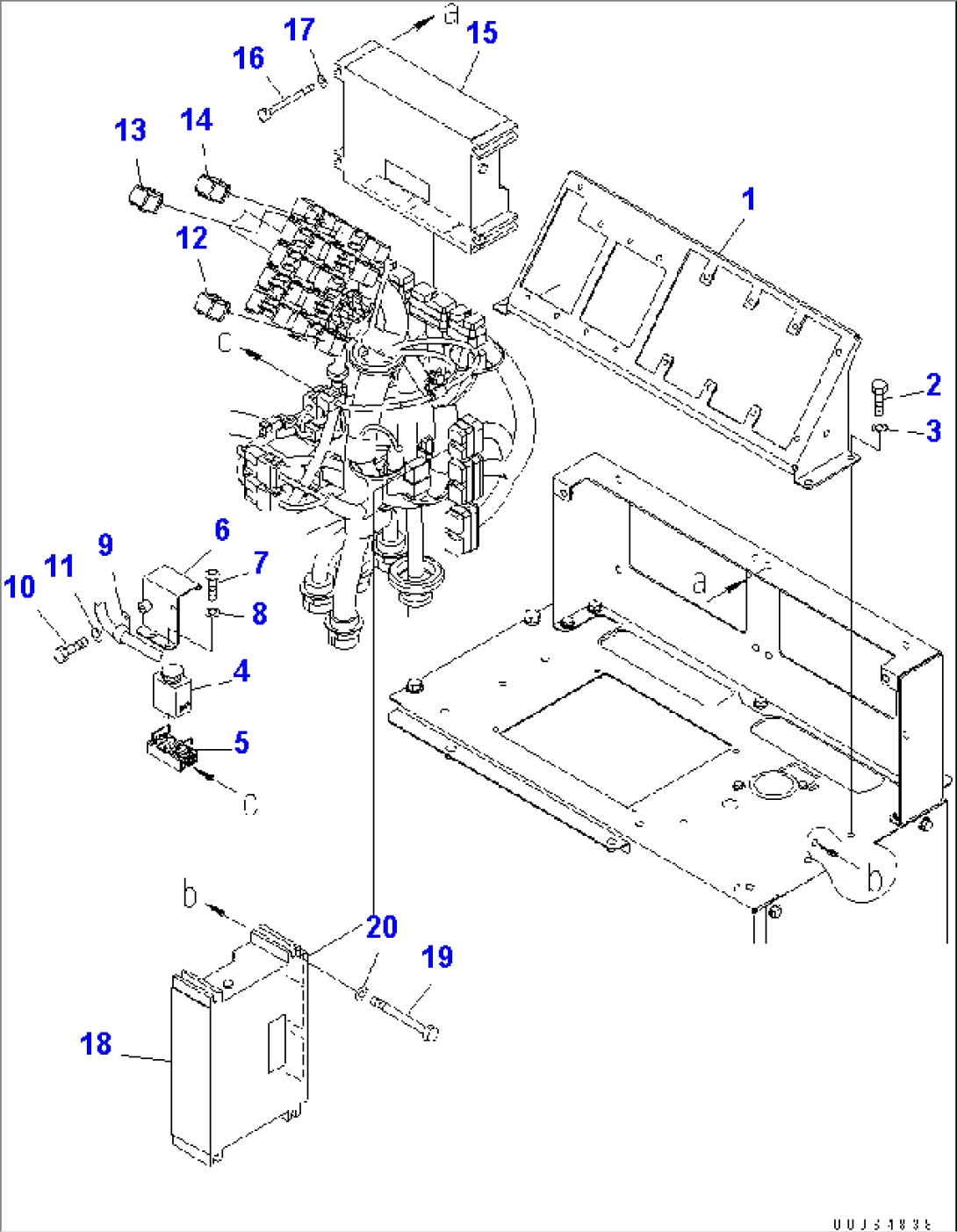 FLOOR (CONTROLLER) (WITH SIDE LAMP¤ REAR GLASS HEATER AND FOG LAMP)(#2001-2461)