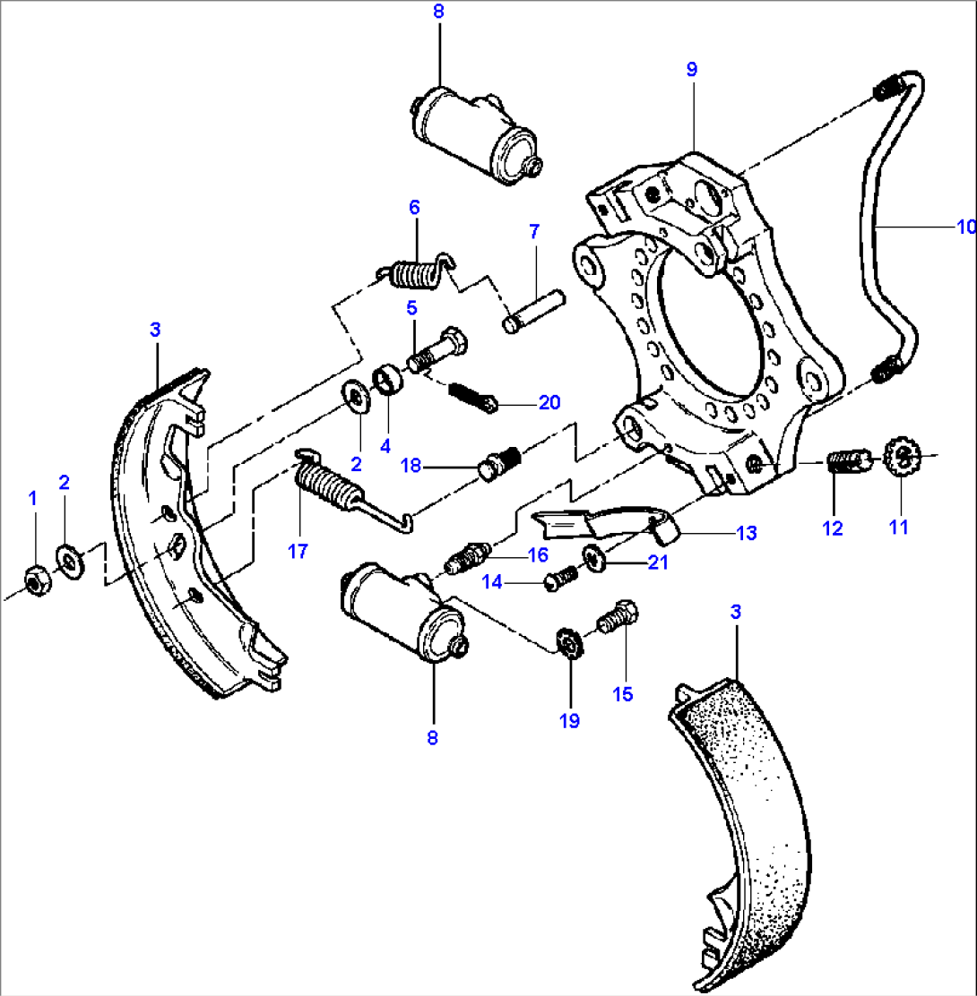 CLARK REAR AXLE - HYDRAULIC BRAKE ASSEMBLY S/N 09695 THRU 09701, 09703 AND UP