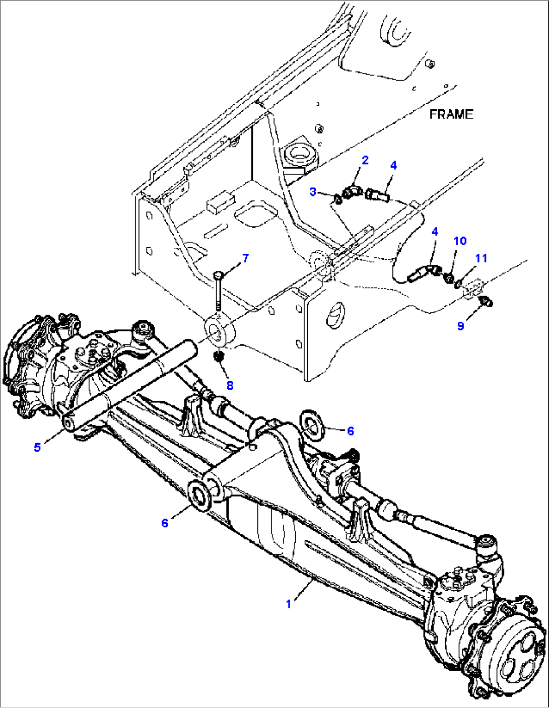 F3135-01A0 FRONT AXLE - 4WD MOUNTING