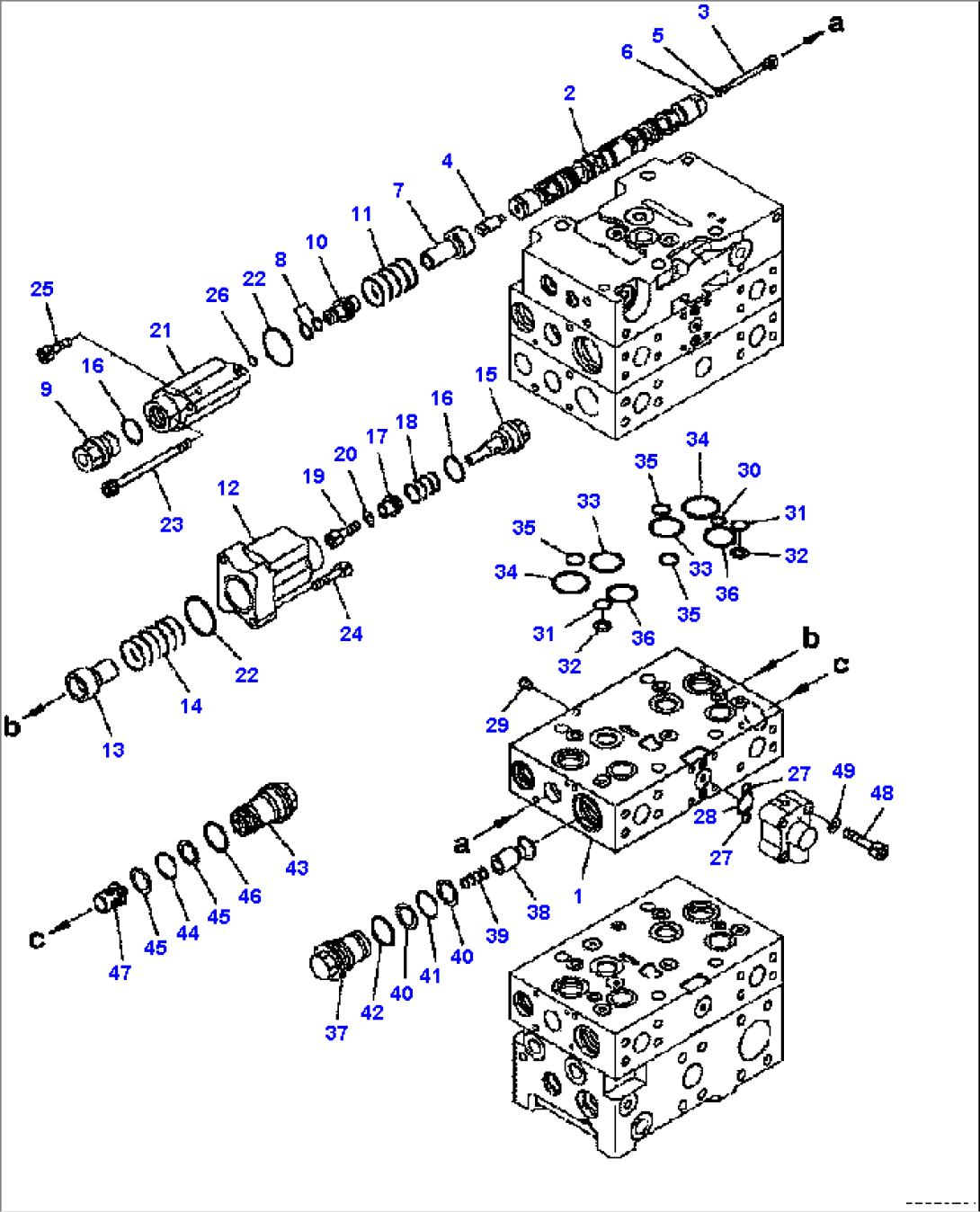 H0120-14A0 CONTROL VALVE 3-SPOOL VALVE (6/10)