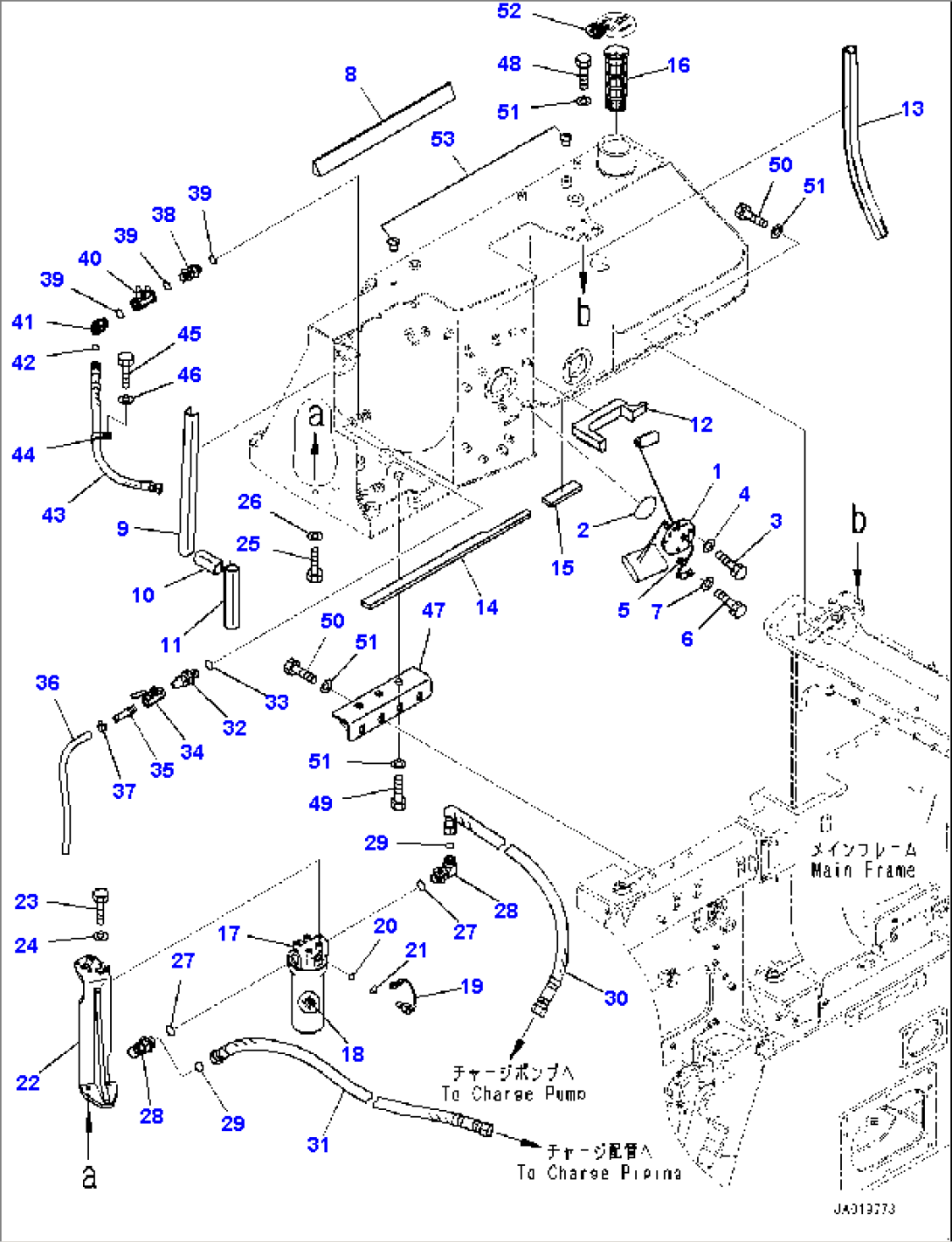 Fuel Tank, Sensor, Strainer and Charge Filter (#40001-)