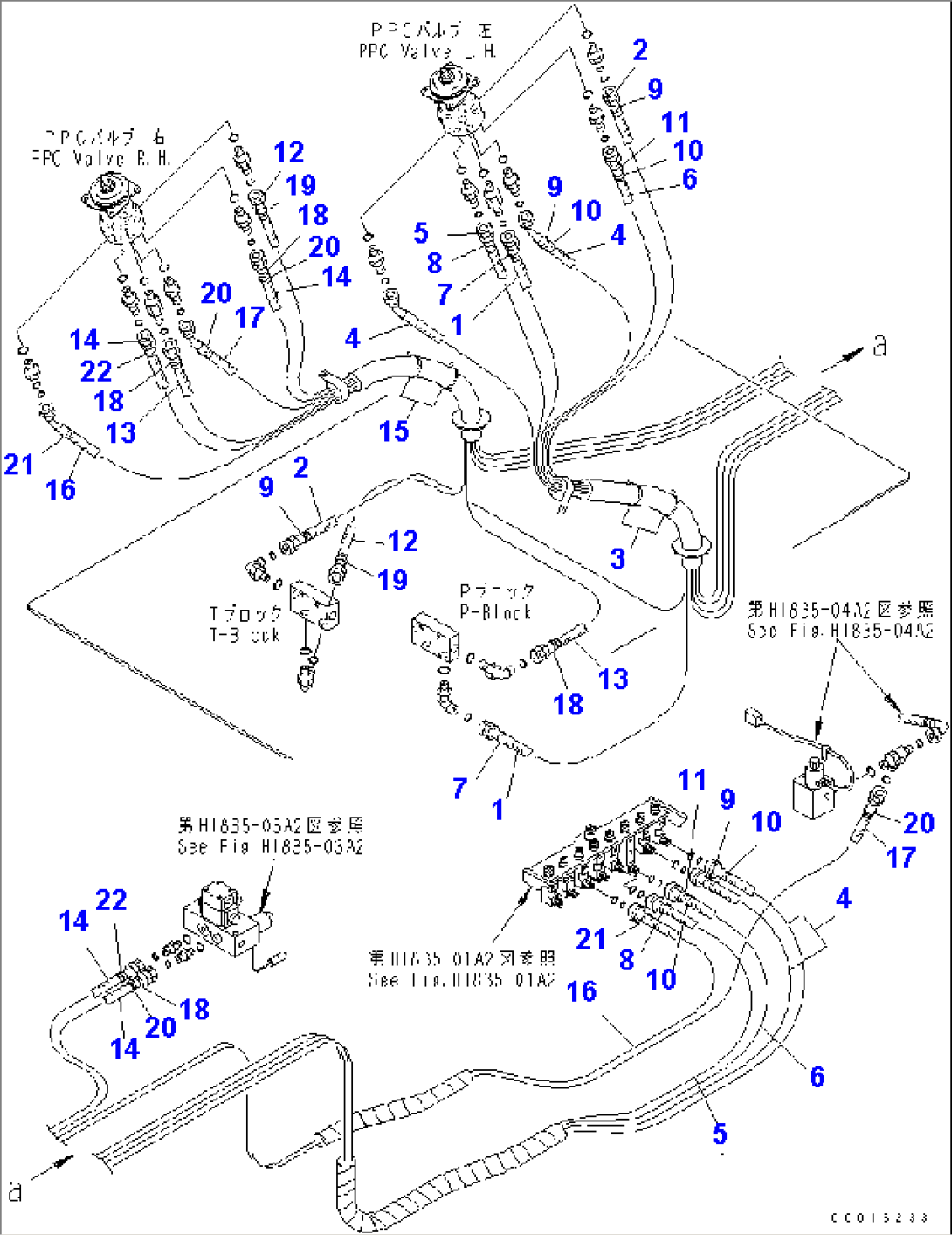 FLOOR FRAME (PPC HOSE) (2/2) (FOR LOADER)