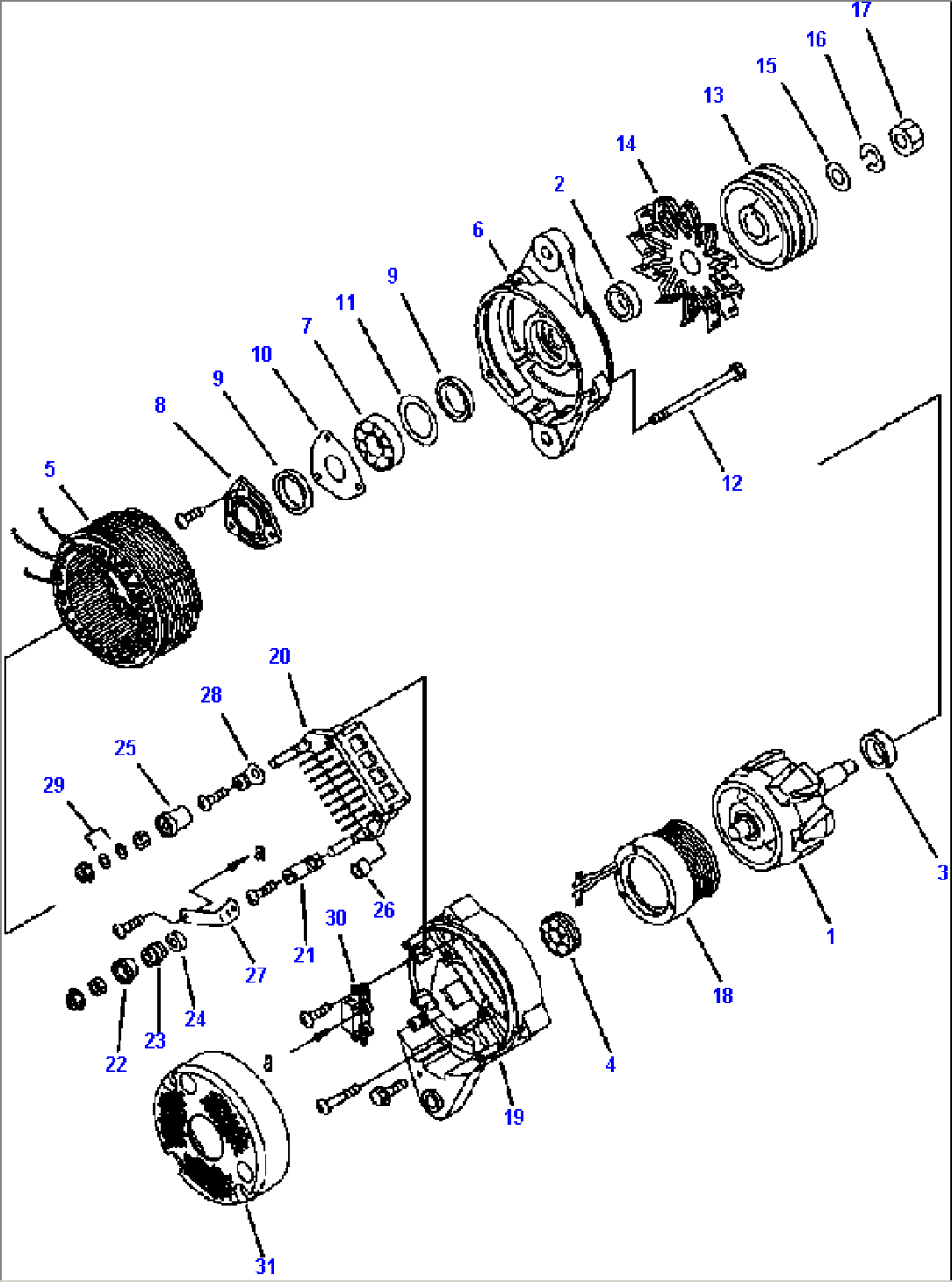 A6109-B8A2 50 A ALTERNATOR NON HARDENED PULLEY