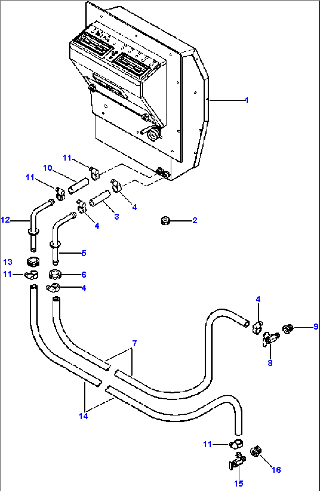 HEATER PIPING SIDE MOUNTED - EAGLE