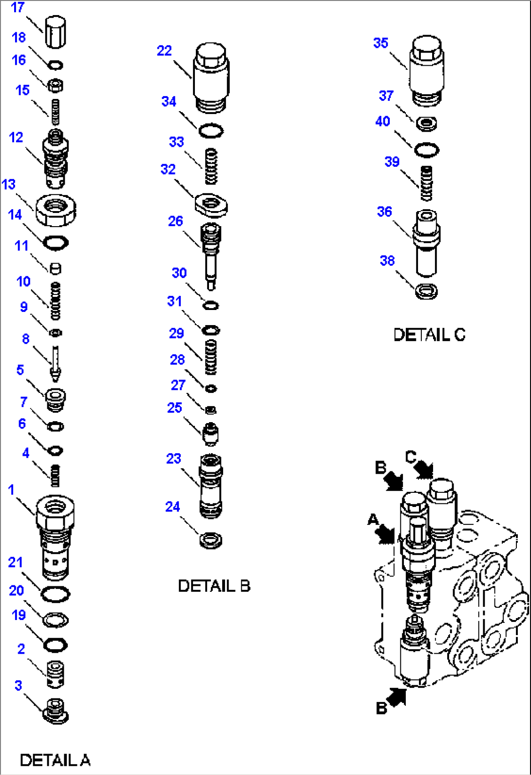 FIG. H4200-01A3 TWO-SPOOL CONTROL VALVE - RELIEF, SUCTION AND SAFETY, AND SUCTION VALVE ASSEMBLY- EARLIER VERSION