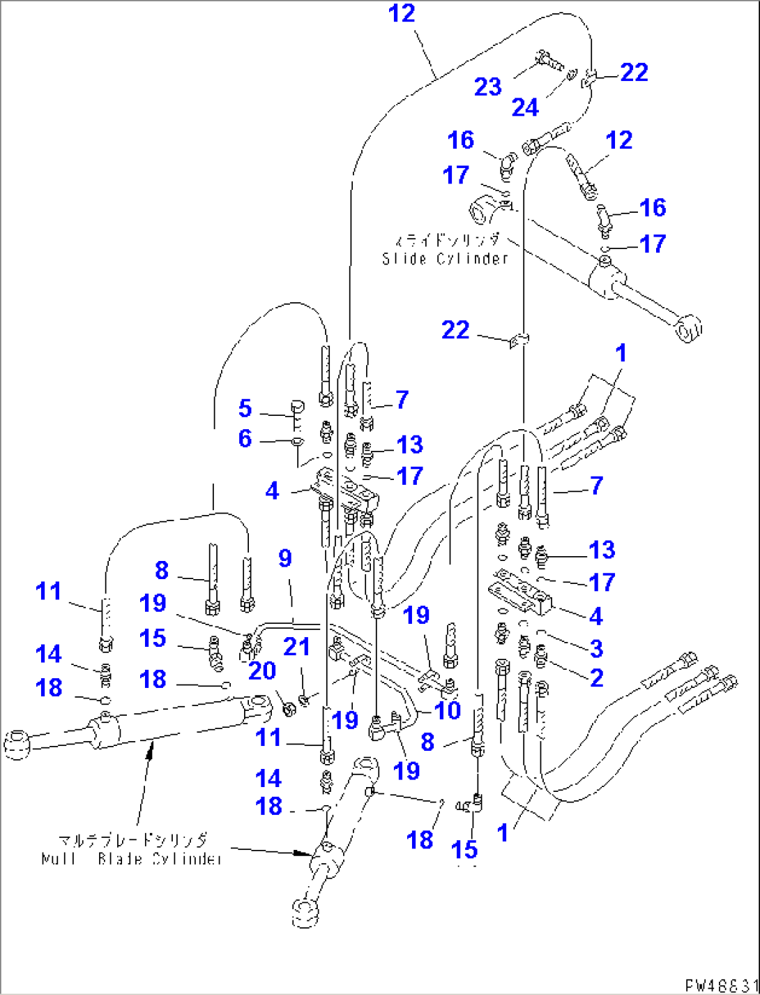 MULTI BLADE (SLIDE TYPE) (3/3) (BLADE CYLINDER LINE)(#50001-)