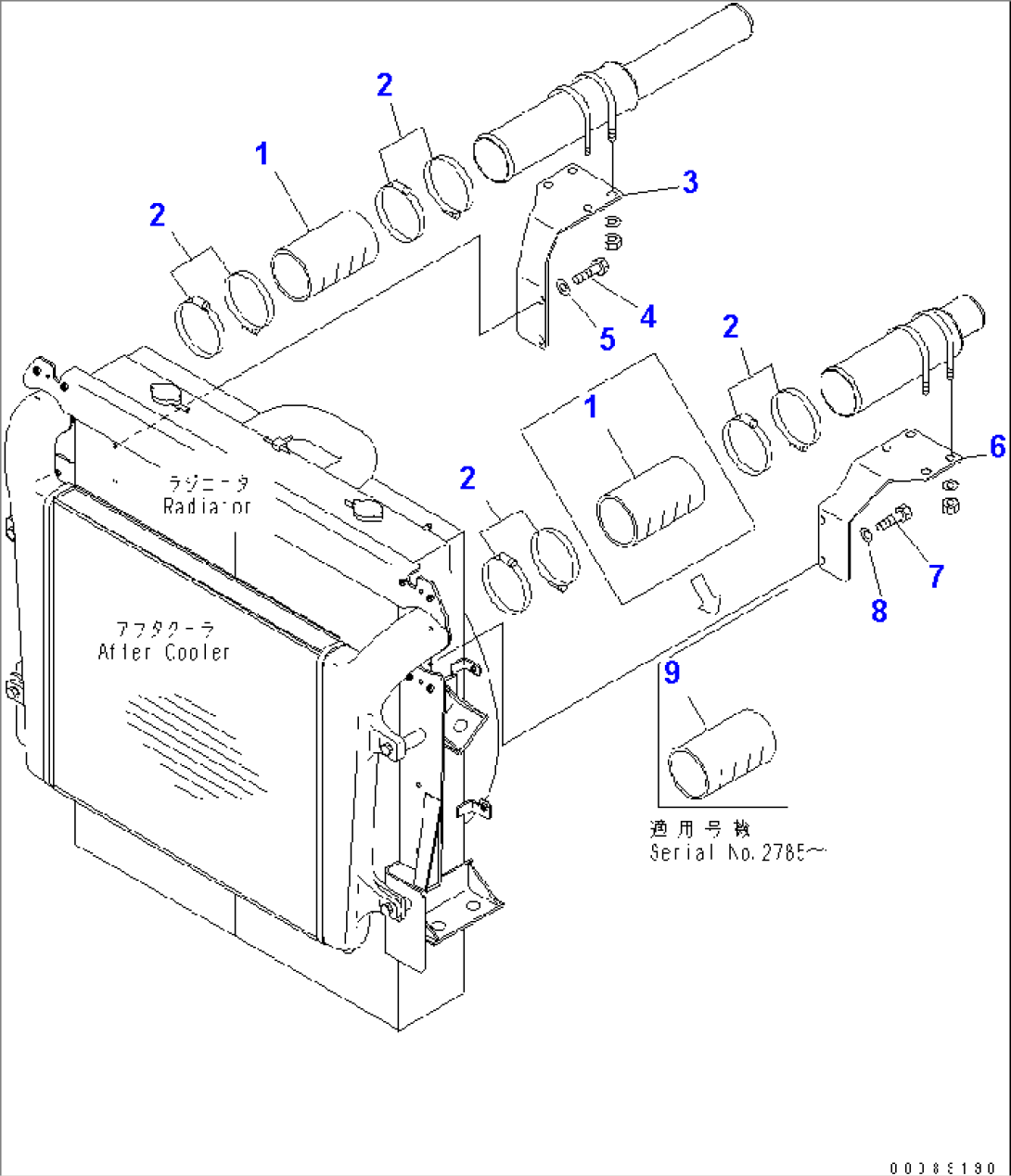 RADIATOR (AIR INTAKE PIPING)(#2001-)