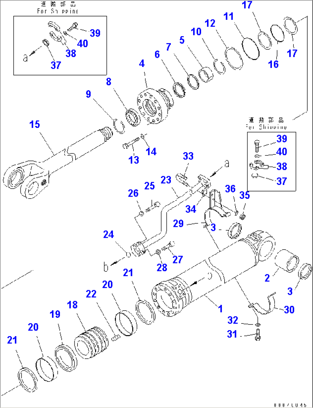 LIFT CYLINDER (INNER PARTS) R.H.(#65001-)