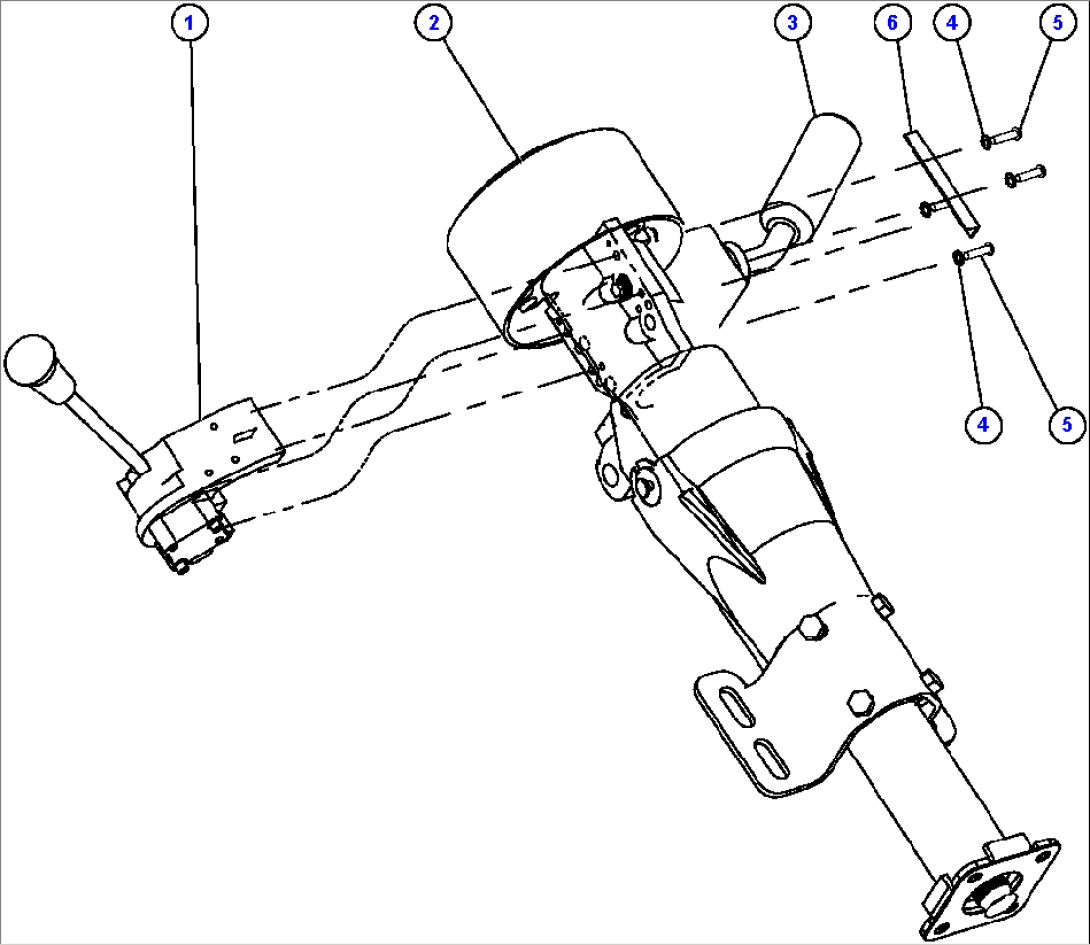 STEERING COLUMN & LEVER ASSEMBLY (EK9210)