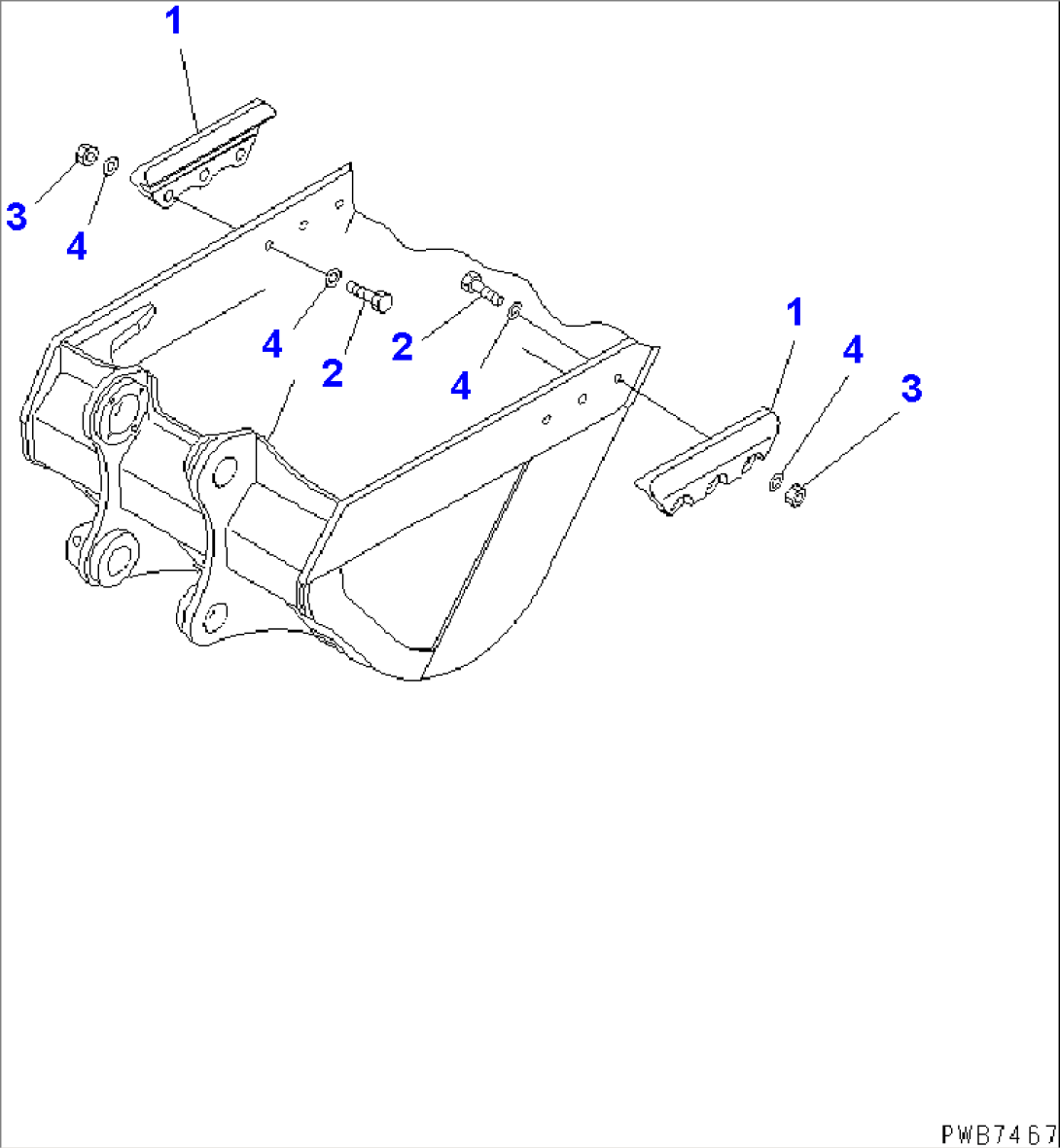 SIDE CUTTER (FOR HEAVY DUTY BUCKET)(#33001-)