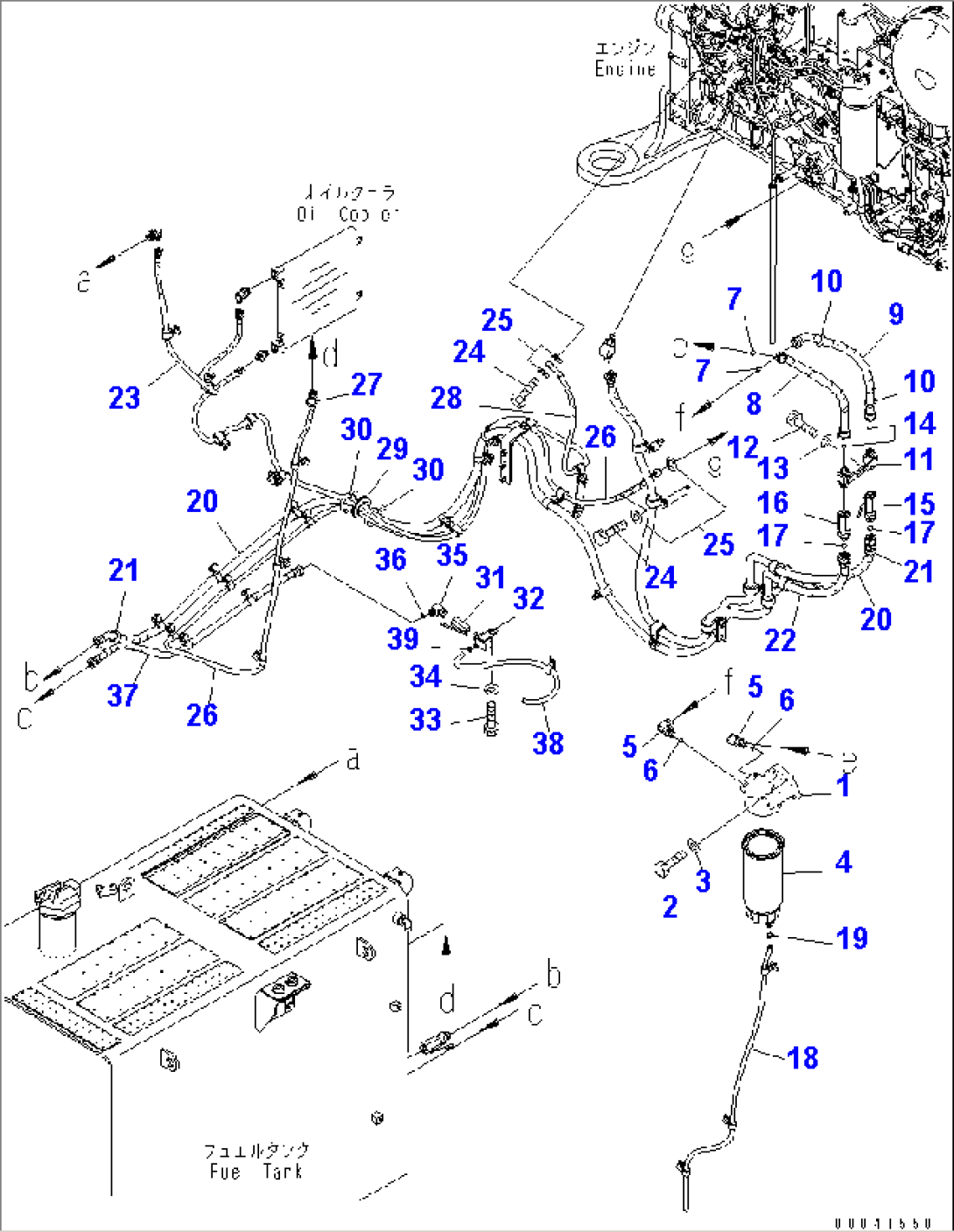 FUEL PIPING (FILTER AND HOSE)(#50001-50024)