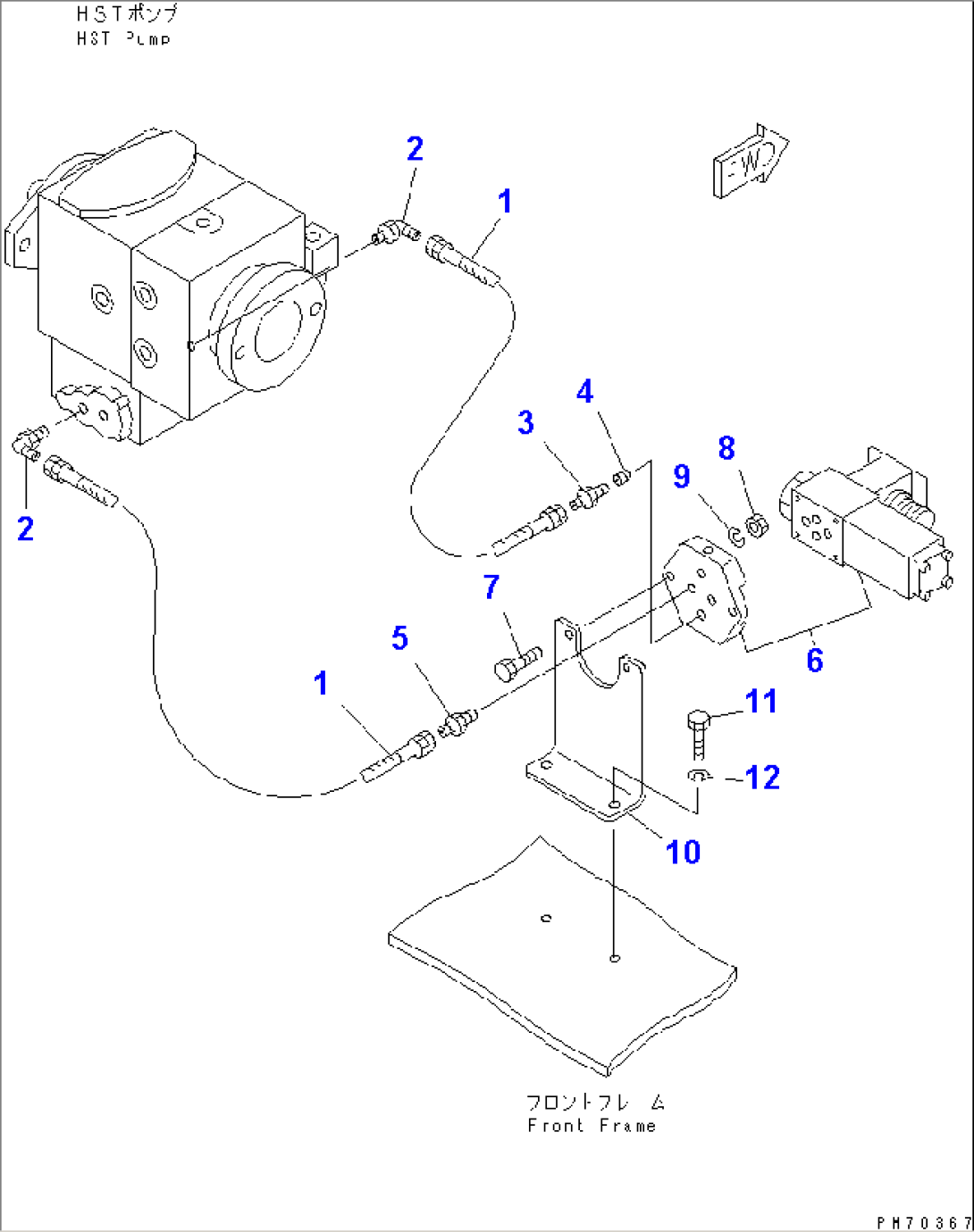 HST PIPING (NEUTRAL VALVE LINE)(#5001-5300)