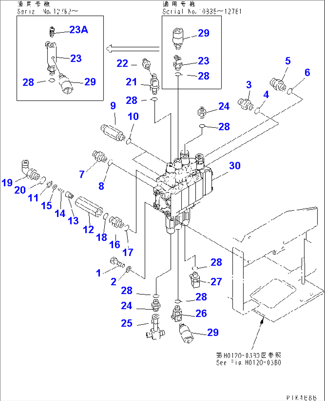 MAIN VALVE (MOUNT AND ELBOW) (FOR VALVE L.H.) (EC SPEC.)(#10835-12799)