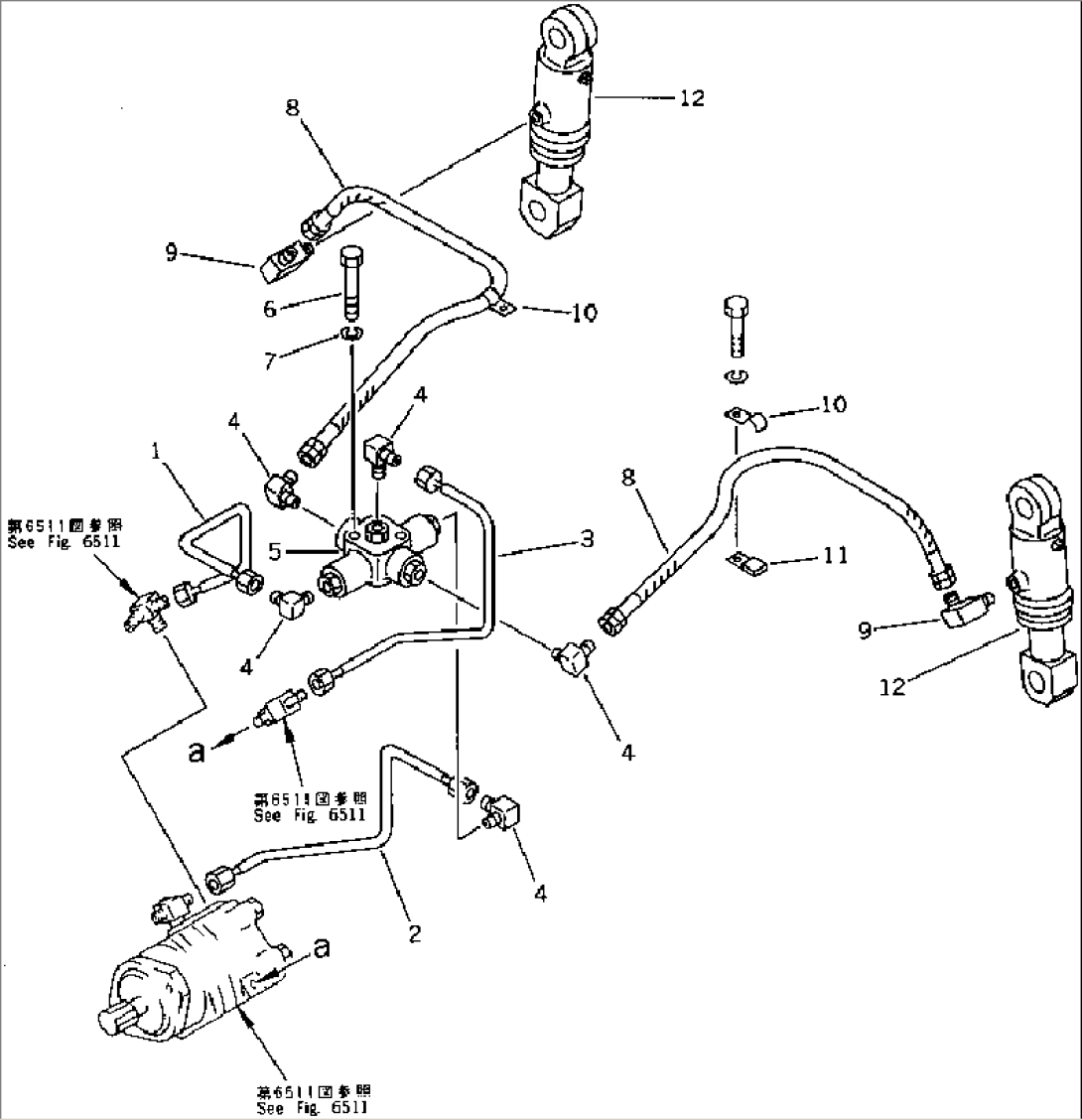 HYDRAULIC PIPING (SUSPENSION LOCK CYLINDER LINE)