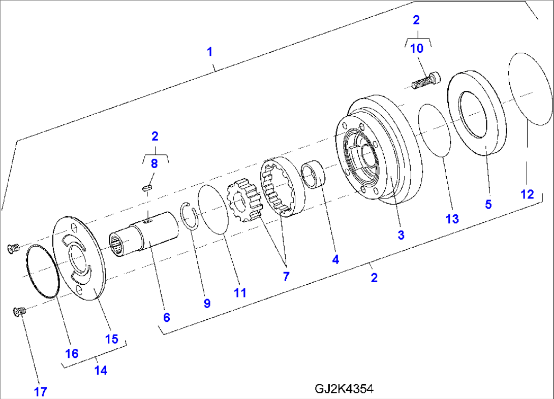 HYDRAULIC PUMP (20KM/H) (INNER PARTS) (6/8 + 6/9)