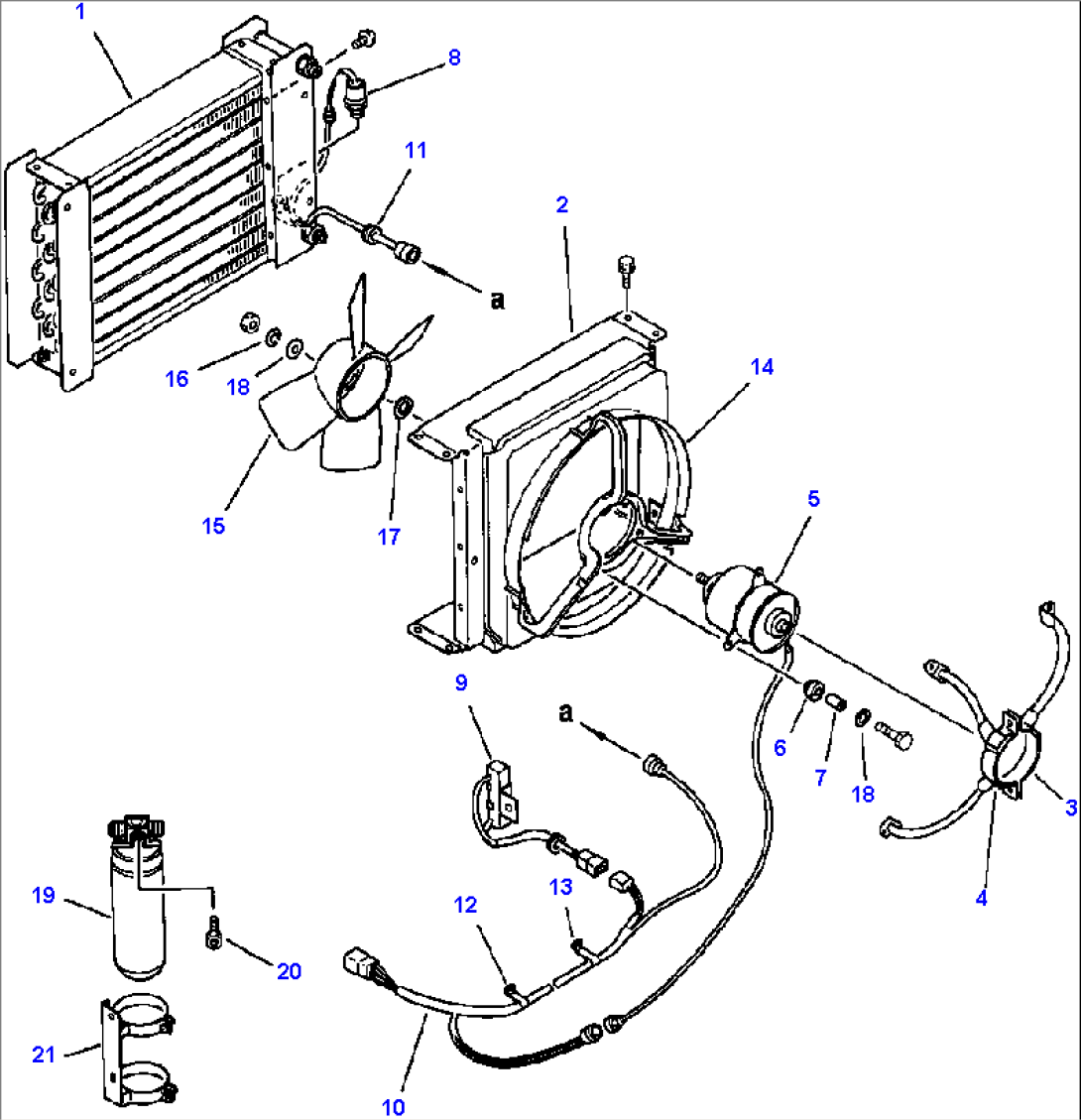 FIG NO. 5545 AIR CONDITIONER CONDENSER ASSEMBLY - S/N 5039 AND DOWN