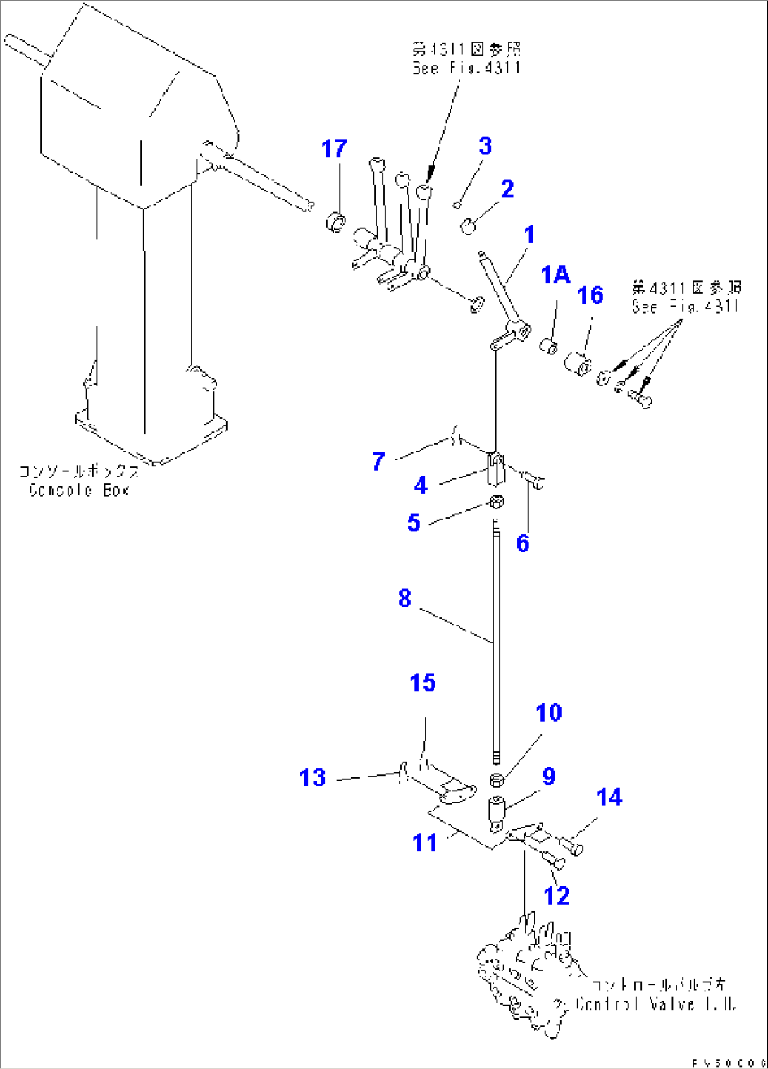 HYDRAULIC CONTROL LEVER (FOR RIPPER)