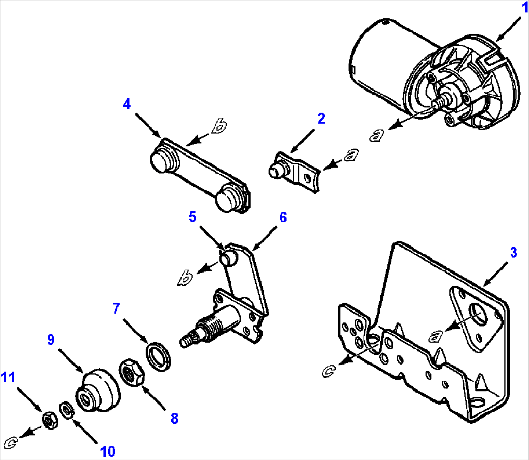ROPS CAB - 18/19 RIGHT FRONT WIPER MOTOR