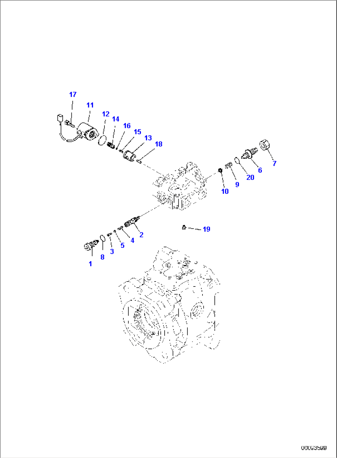 MAIN PISTON PUMP, INNER PARTS (4/7)