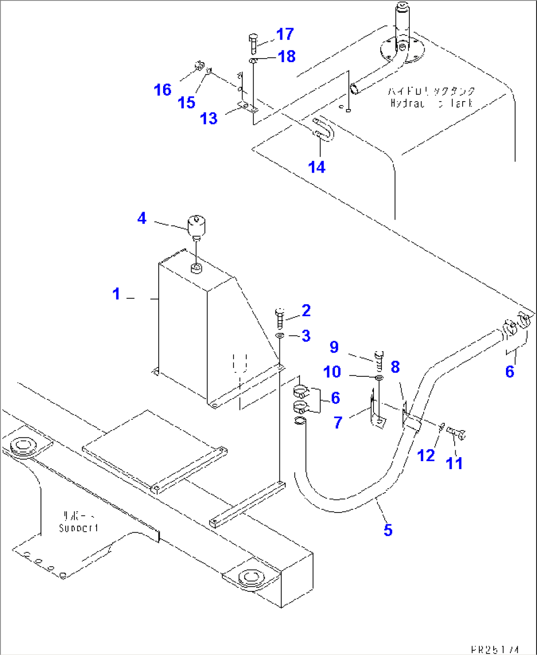 HYDRAULIC TANK PRESSURIZED SYSTEM (2/6) (HIGH ALTITUDE SPEC.)(#5485-5999)