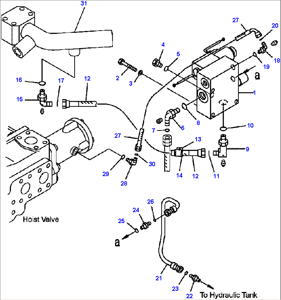 FIG. H0110-04A0 HYDRAULIC PIPING - E.P.C. VALVE LINE (1/2)