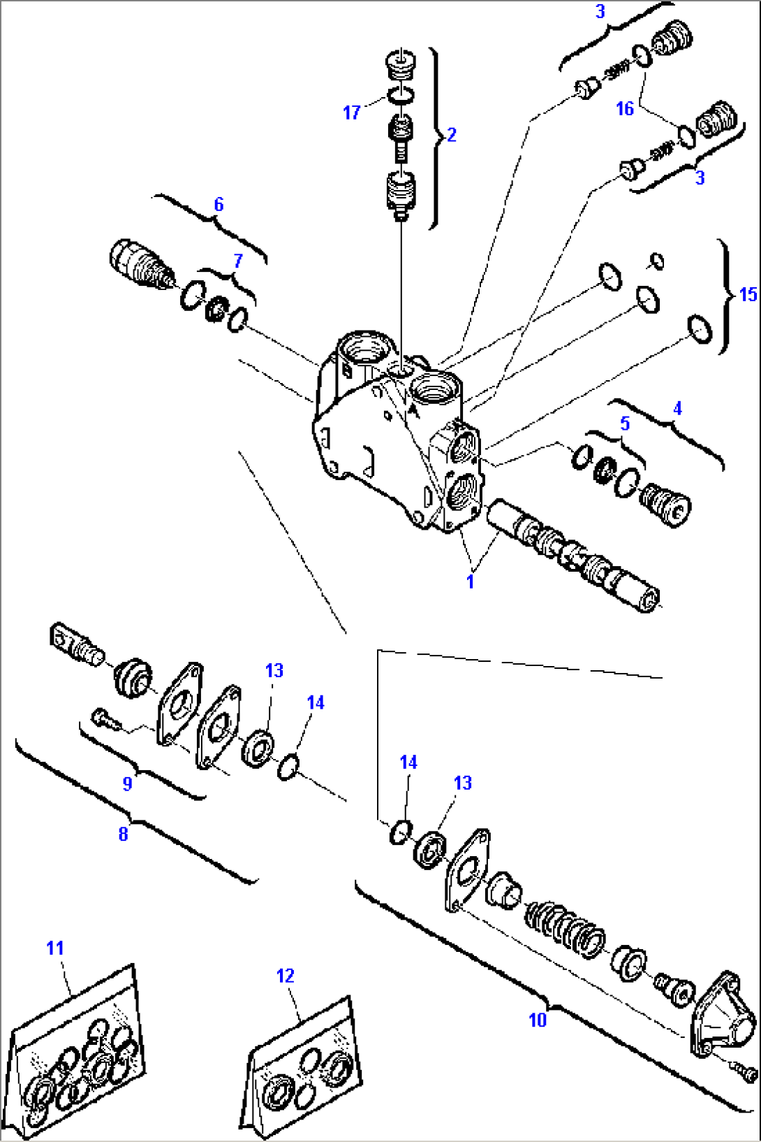 FIG. H6365-01A0 BACKHOE CONTROL VALVE - JIG ARM CONTROL