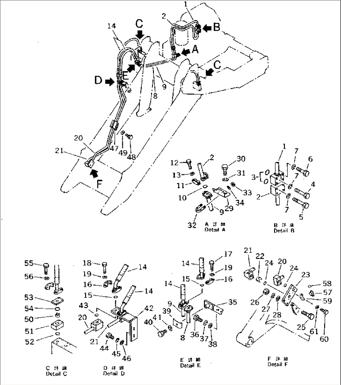 HYDRAULIC PIPING (1/2) (FOR MULTI-PURPOSE BUCKET)