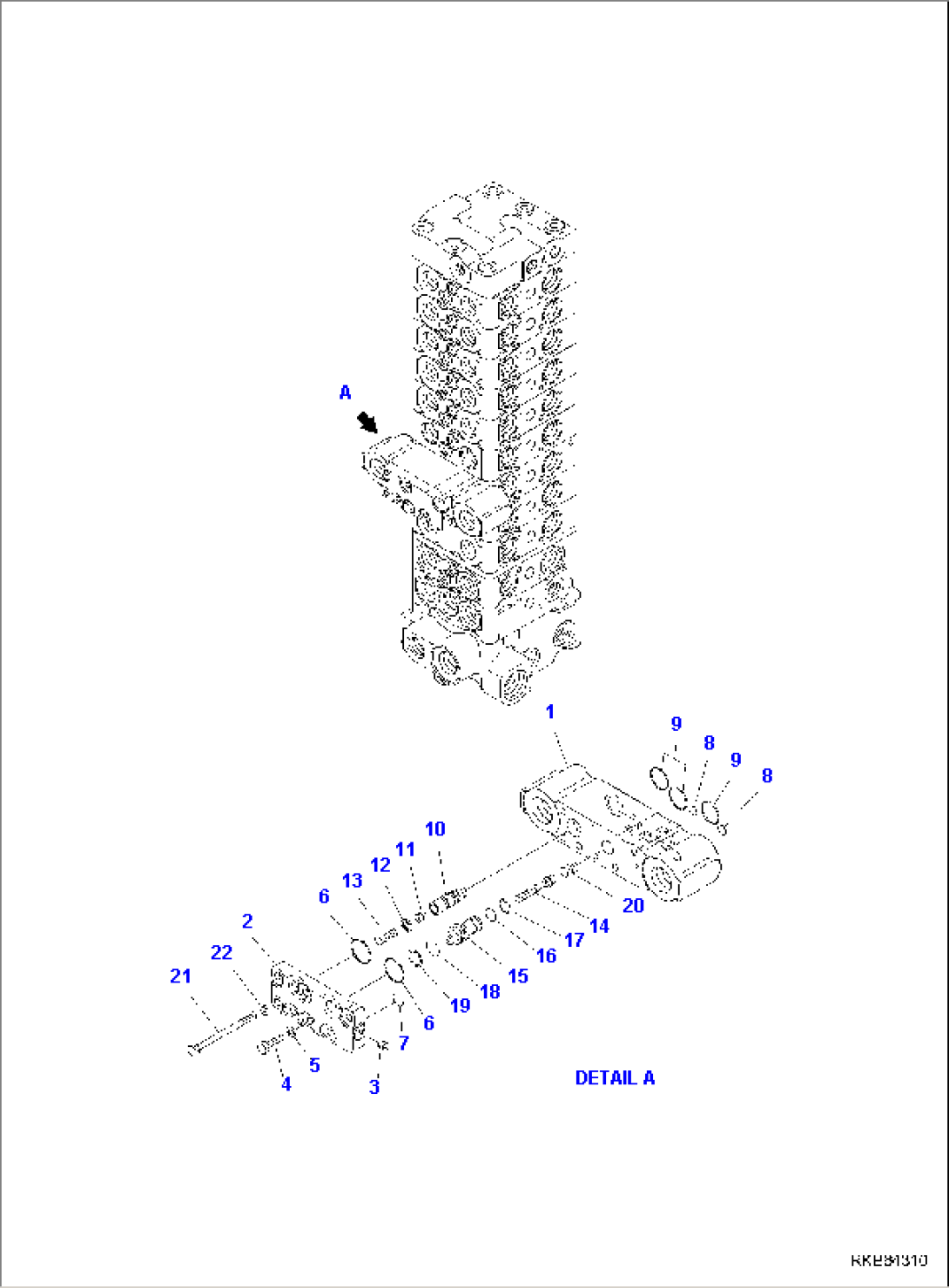 MAIN CONTROL VALVE, 1-ATTACHMENT, INNER PARTS (15/15)