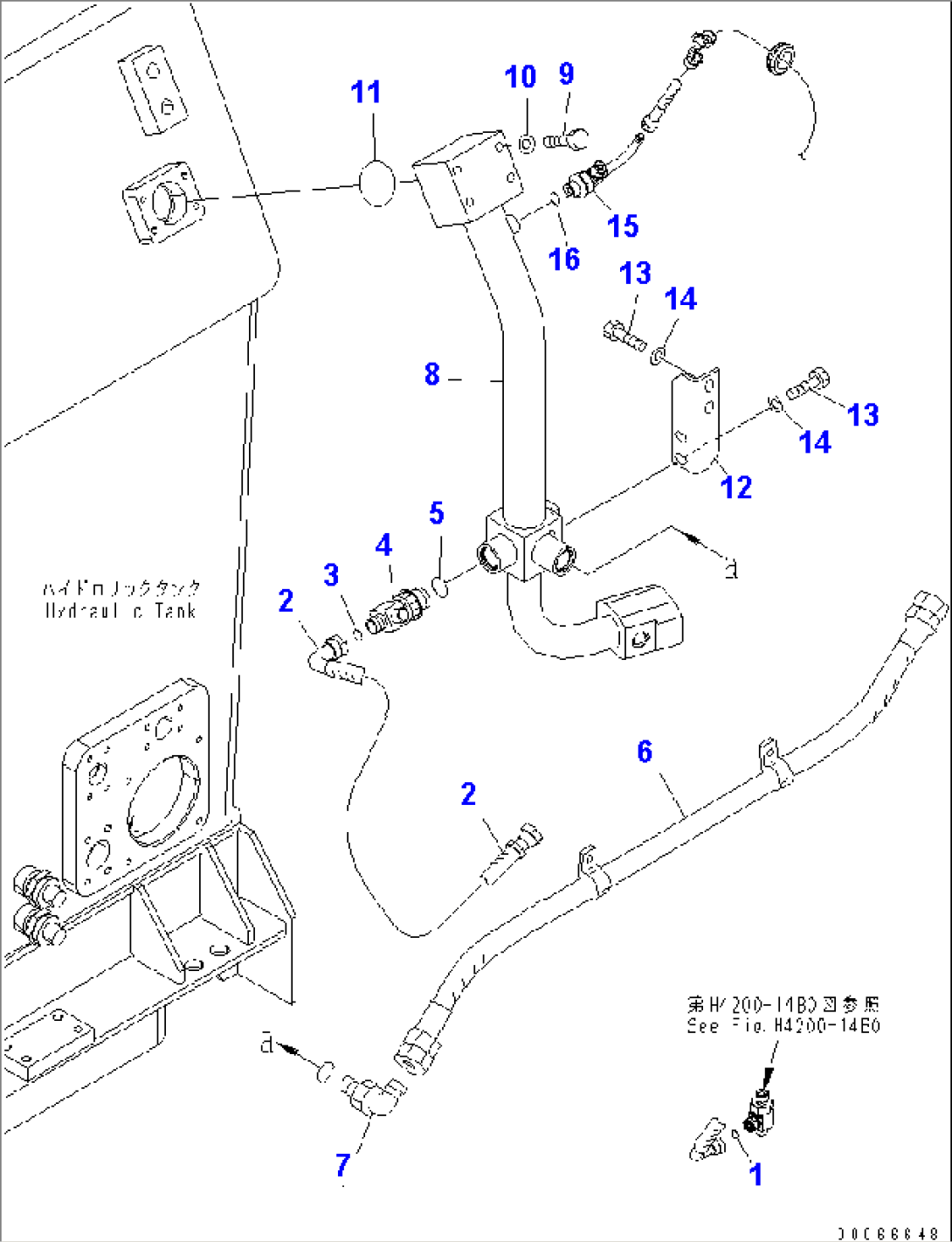 HYDRAULIC TANK (COOLING LINE) (FOR REMOTE BOOM POSITIONER)(#70002-)