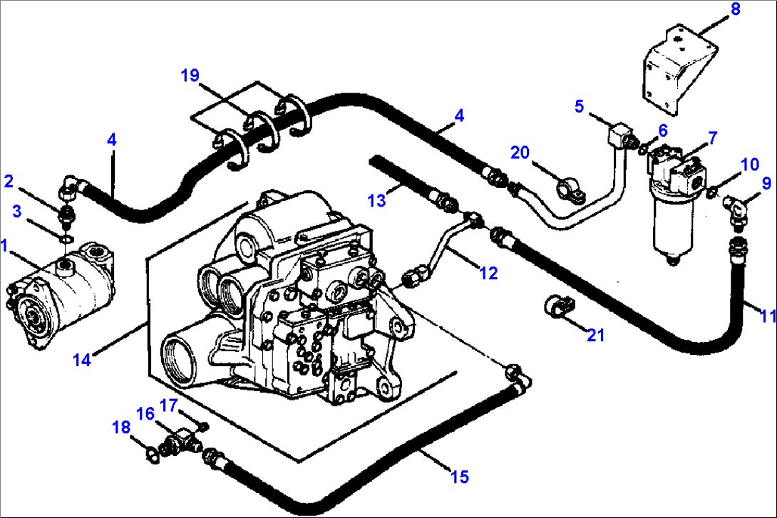 DRIVE TRAIN PIPING - PUMP TO FILTER CONNECTIONS