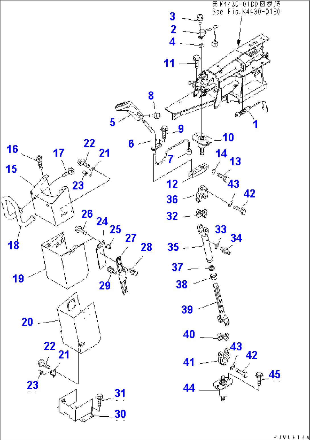 STEERING AND TRANSMISSION CONTROL (CONTROL LEVER) (WITH ADVANCED JOY STICK STEERING)(#50013-50024)