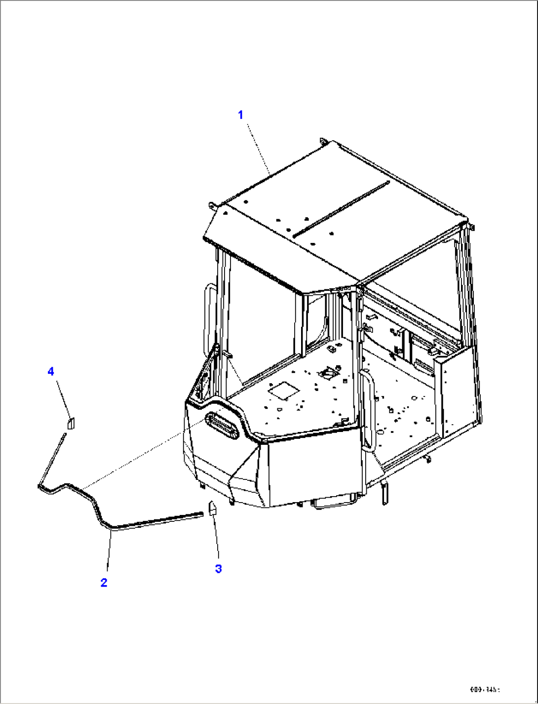 ROPS Canopy and Floor Frame Group, Body (#75750-)