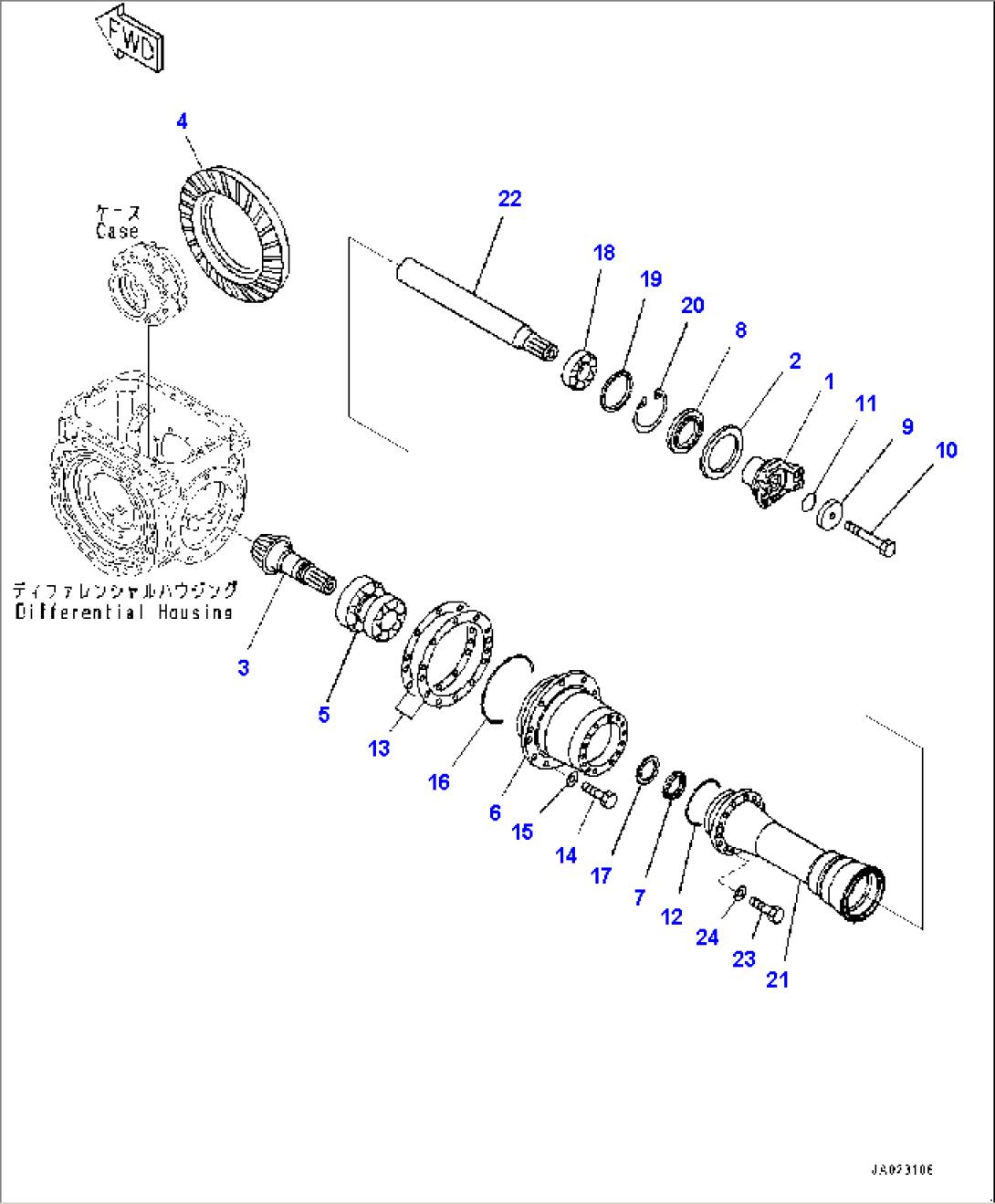 Front Axle, Differential (1/2) (#72362-)