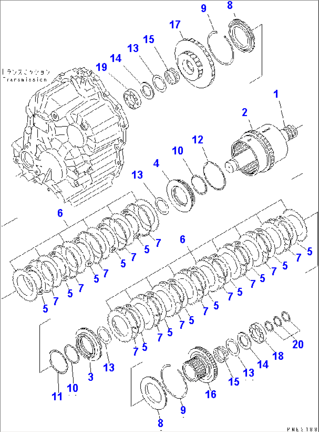 TRANSMISSION (FORWARD AND 2ND CLUTCH)