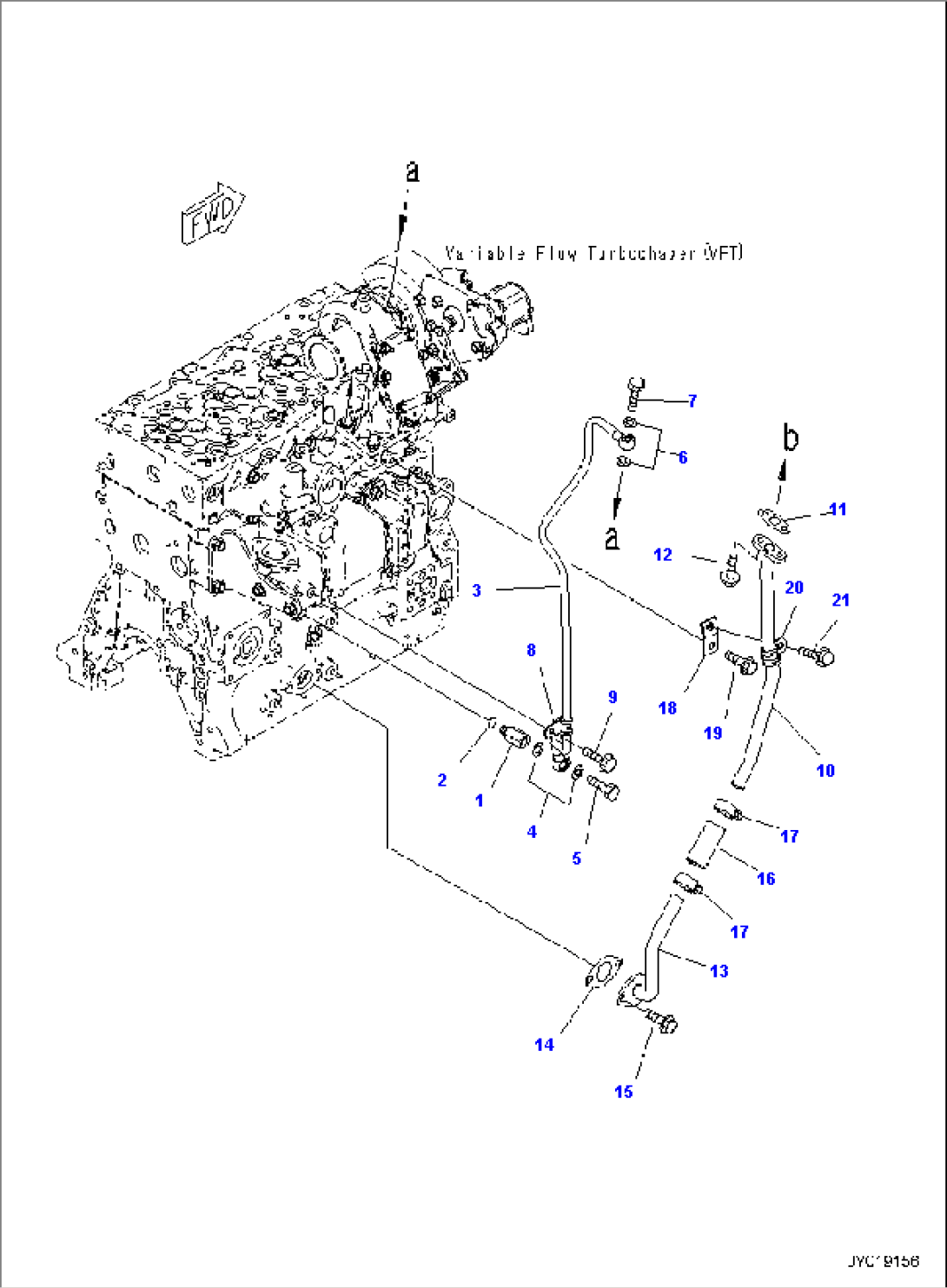 TURBOCHARGER OIL PIPING